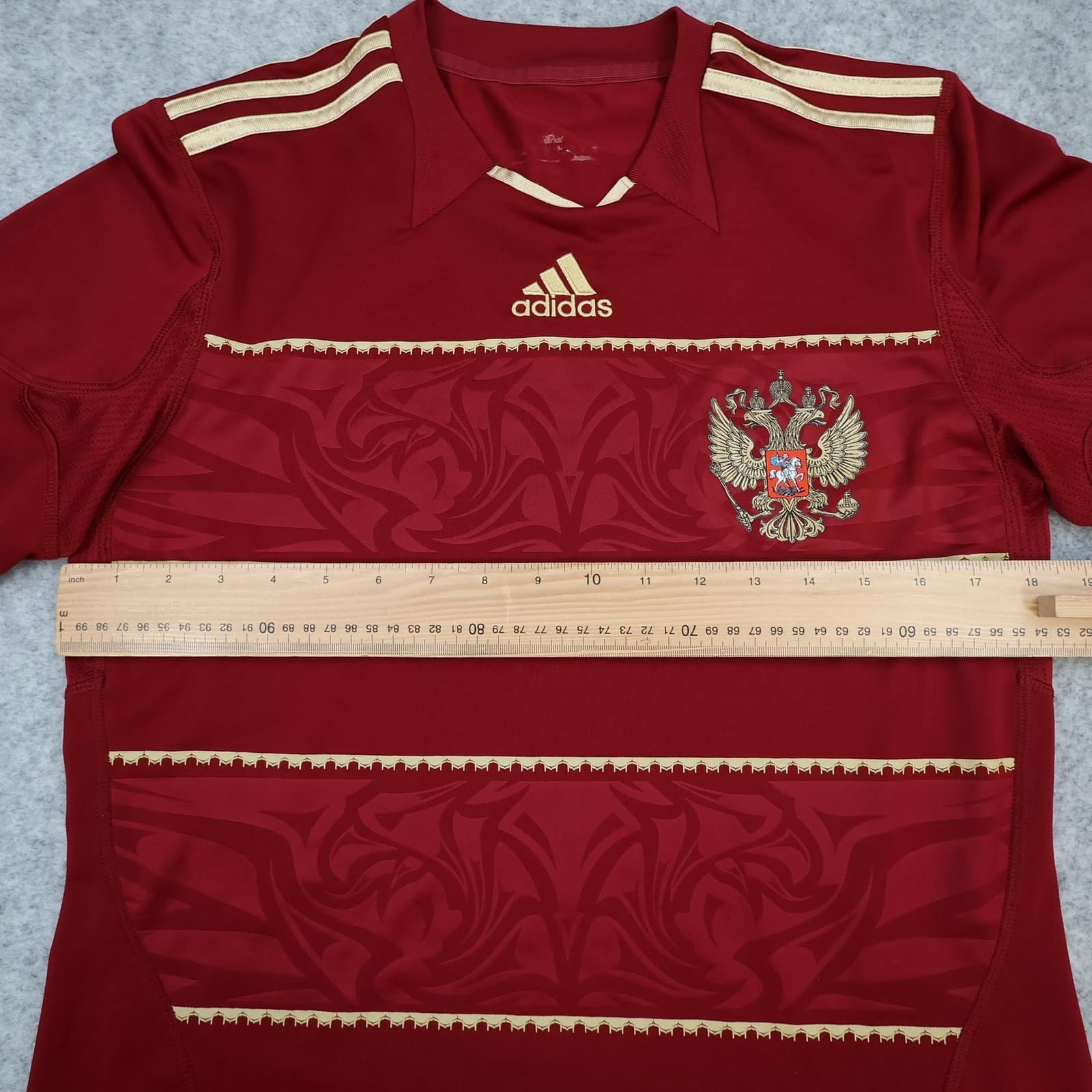Russia Home Shirt Mens Small Red 2010 2011 Soccer Adidas Climacool Jersey photo 11