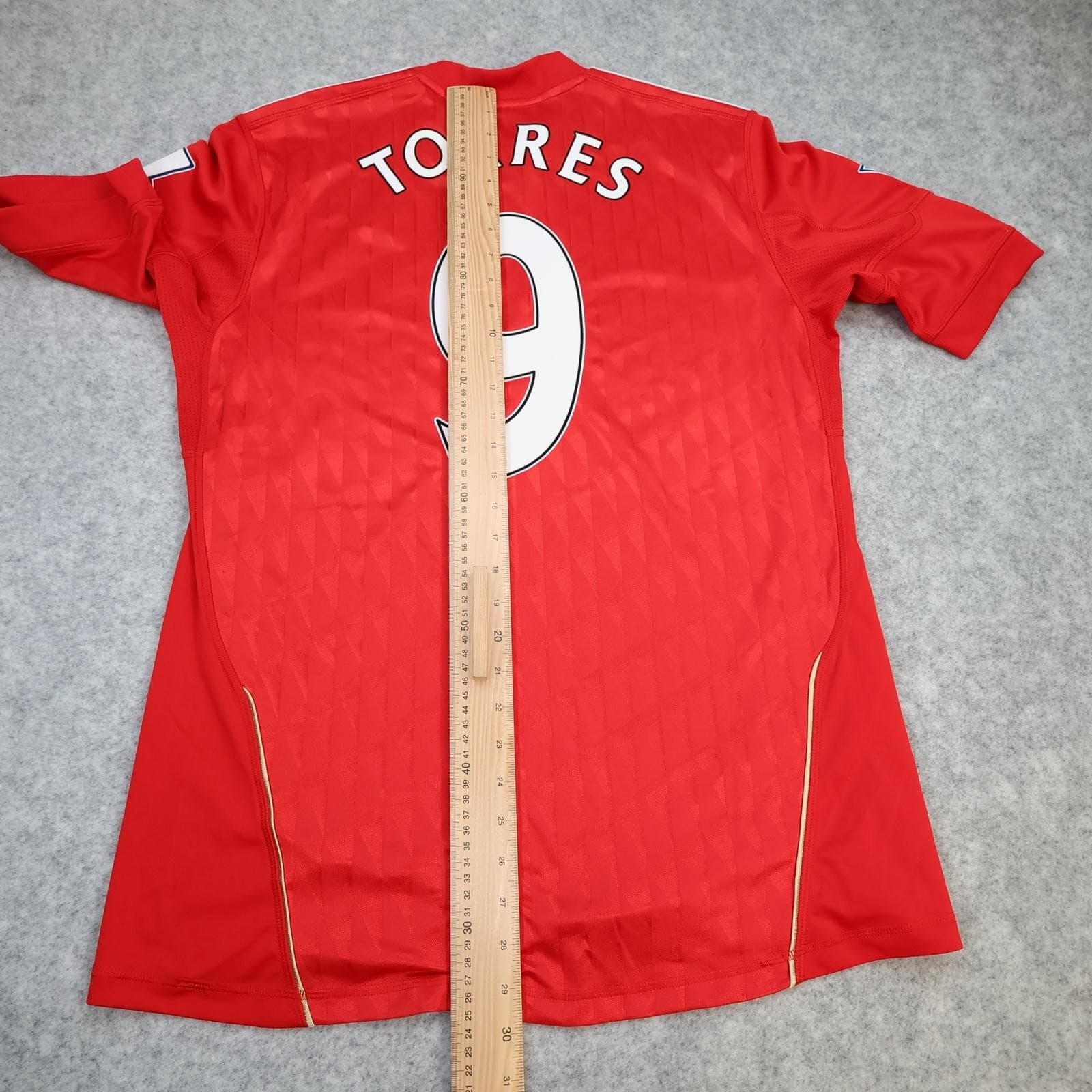 Liverpool Shirt Mens Large Red Home 2010 2012 Football Adidas Jersey Torres 9 photo 14