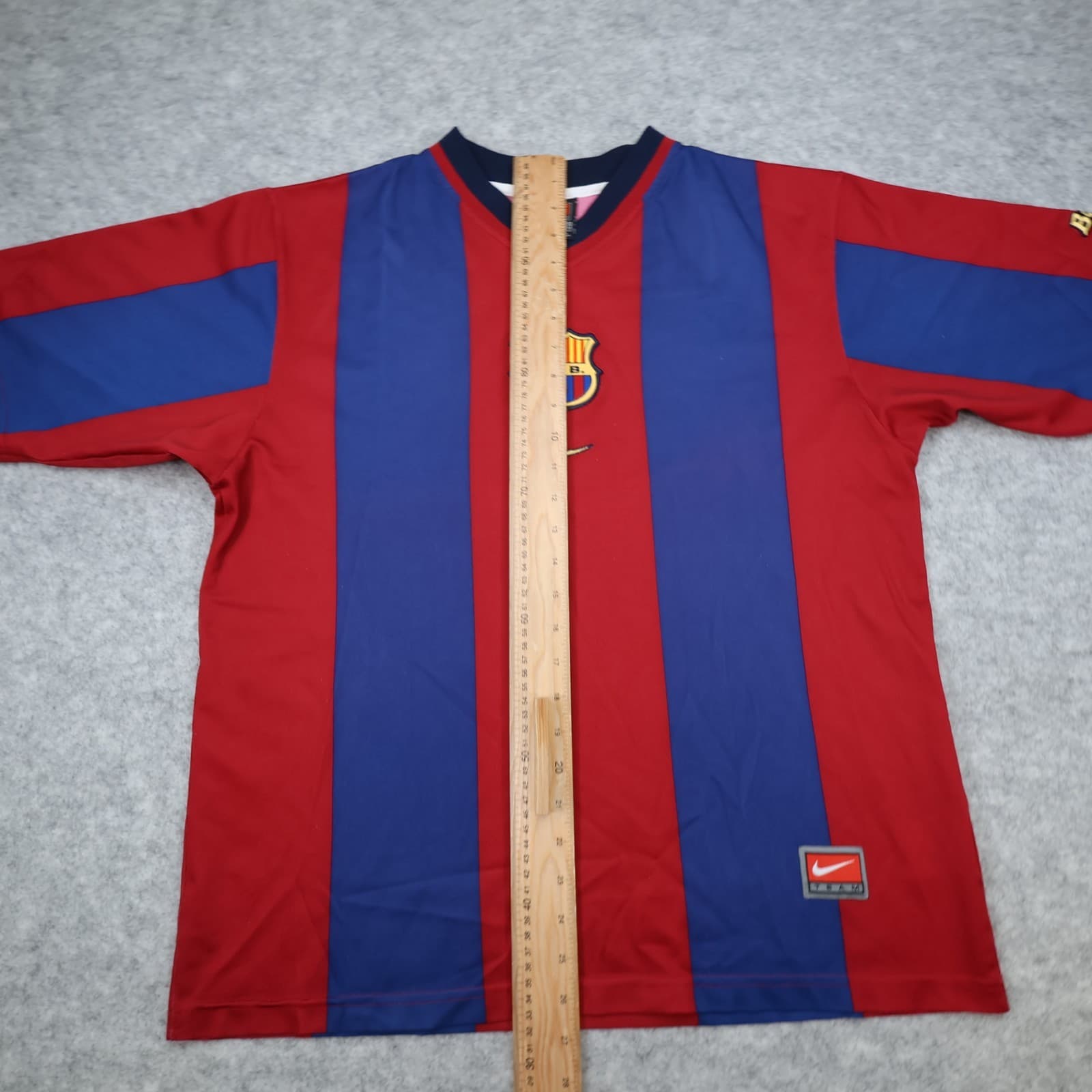 Vintage Barcelona Shirt Medium Red Home Kit 1998 2000 Nike Soccer Jersey photo 10