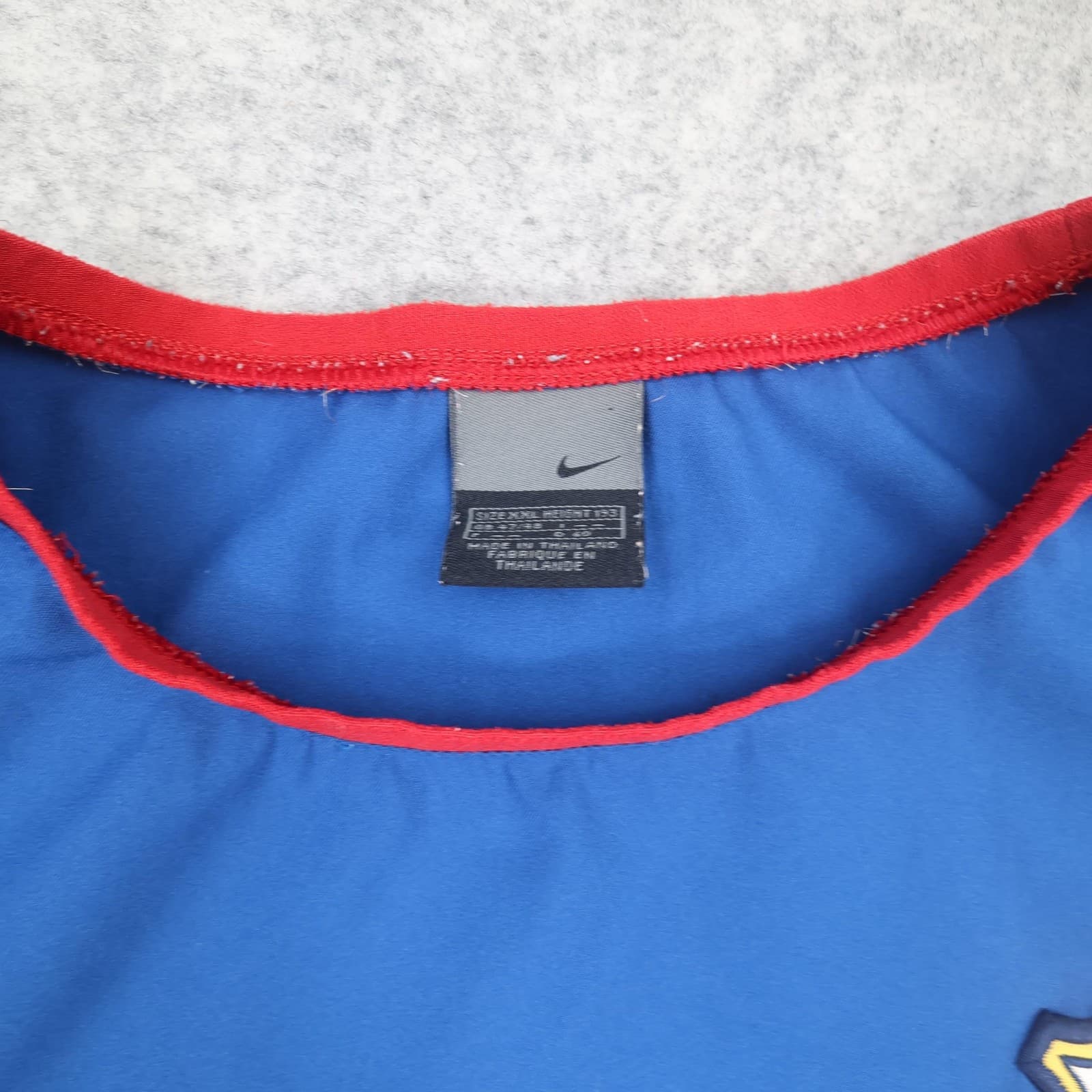 Vintage Barcelona Training Shirt Mens 2XL Blue Red 2002 2003 Nike Soccer Jersey photo 5