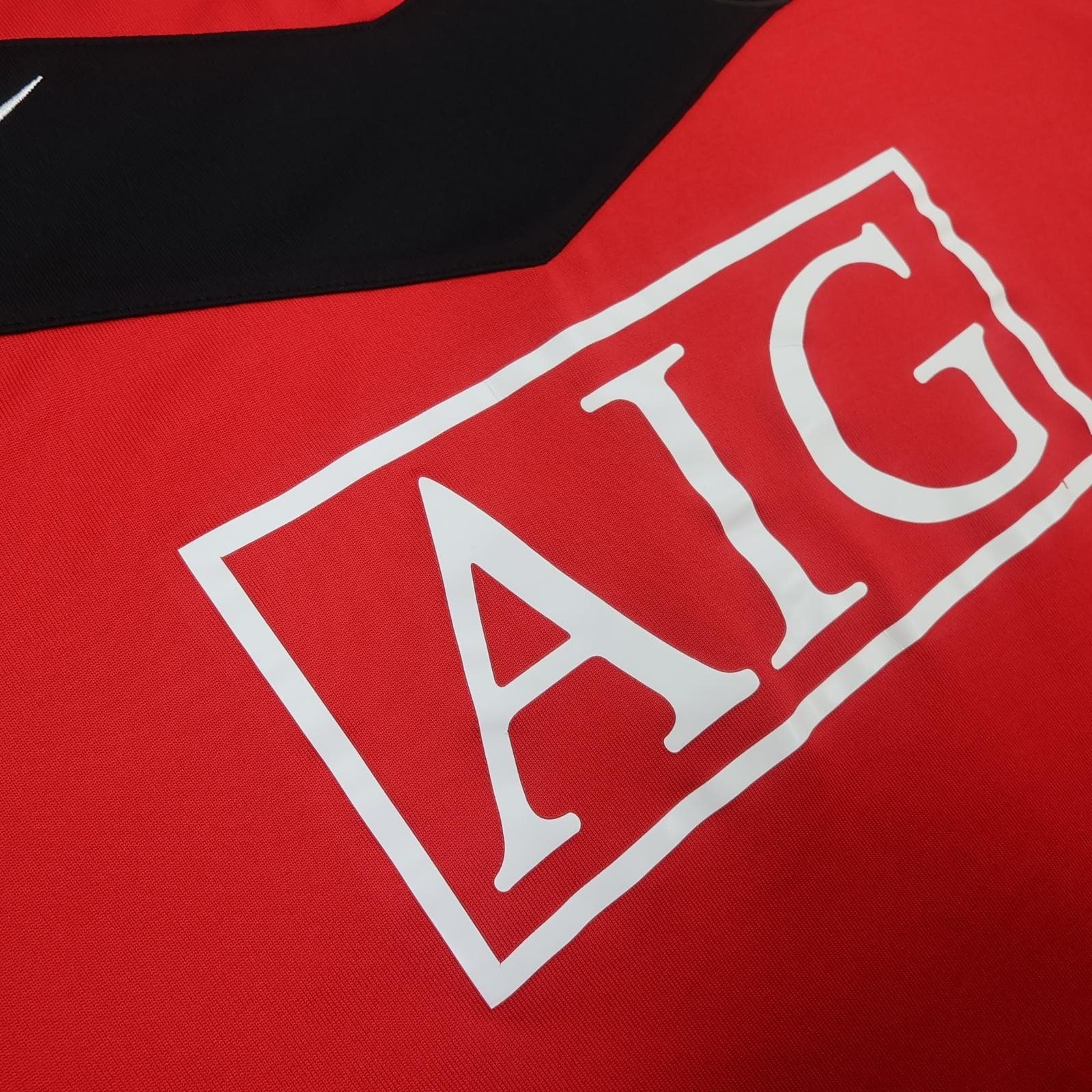 Manchester United Shirt Mens 2XL Red Home 2009 2010 EPL Soccer Nike AIG Jersey photo 9