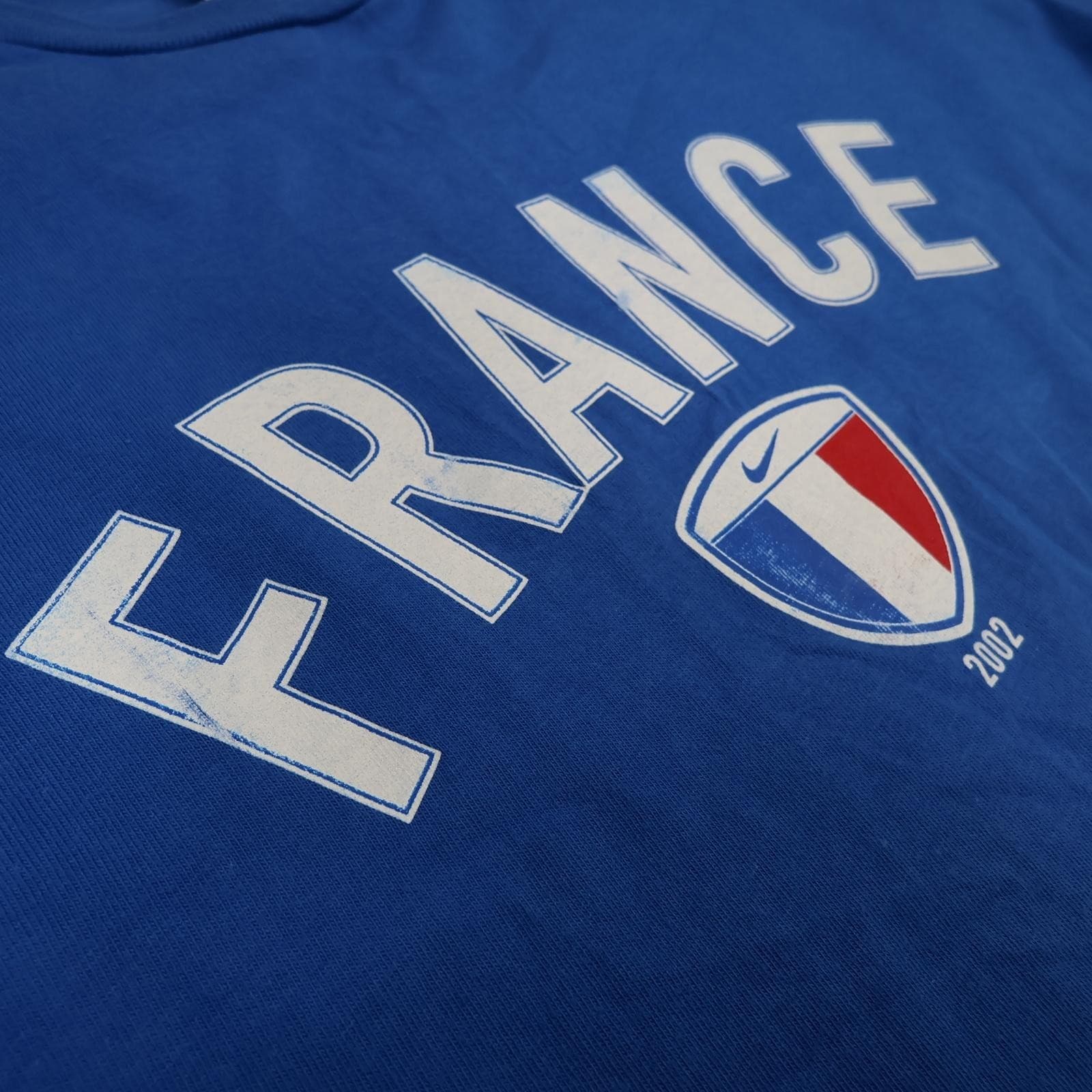 Vintage France Training Shirt Mens XL Blue 2002 Football Nike Henry 12 00s photo 4