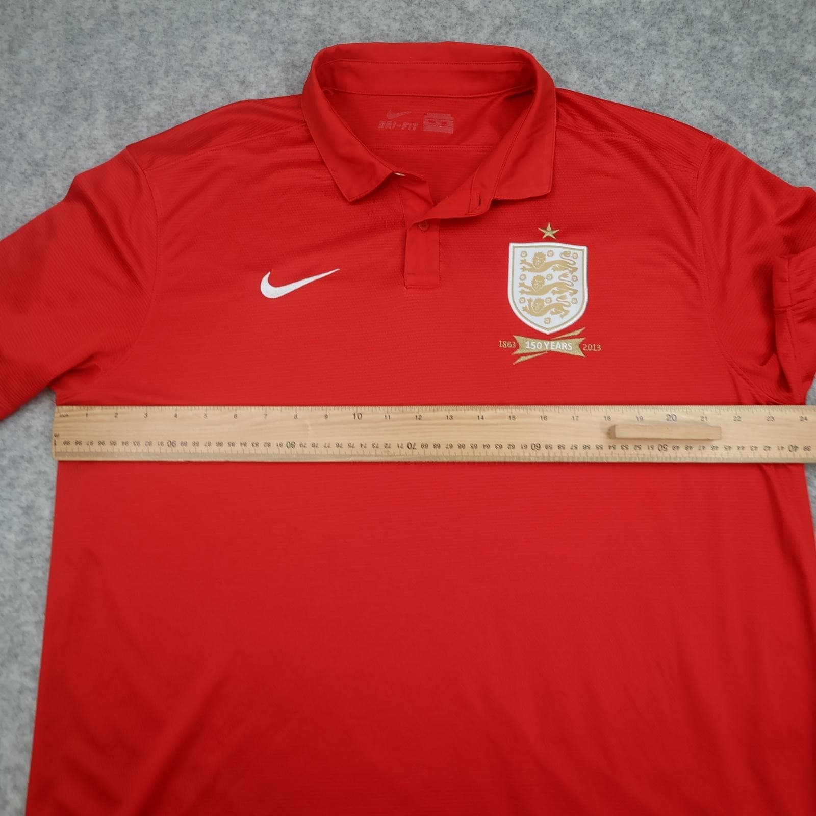 England Away Shirt Mens 2XL Red 2013 150 Years Football Nike Dri Fit Jersey Top photo 11