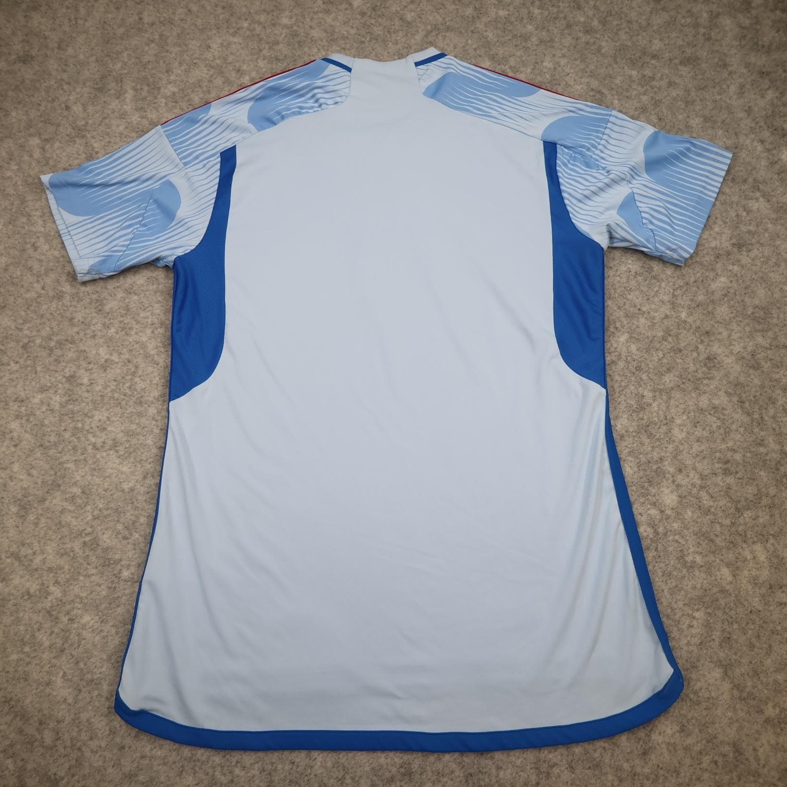 Spain Away Shirt Mens Medium Blue 2022 2023 Football Adidas Slim Fit Jersey photo 2