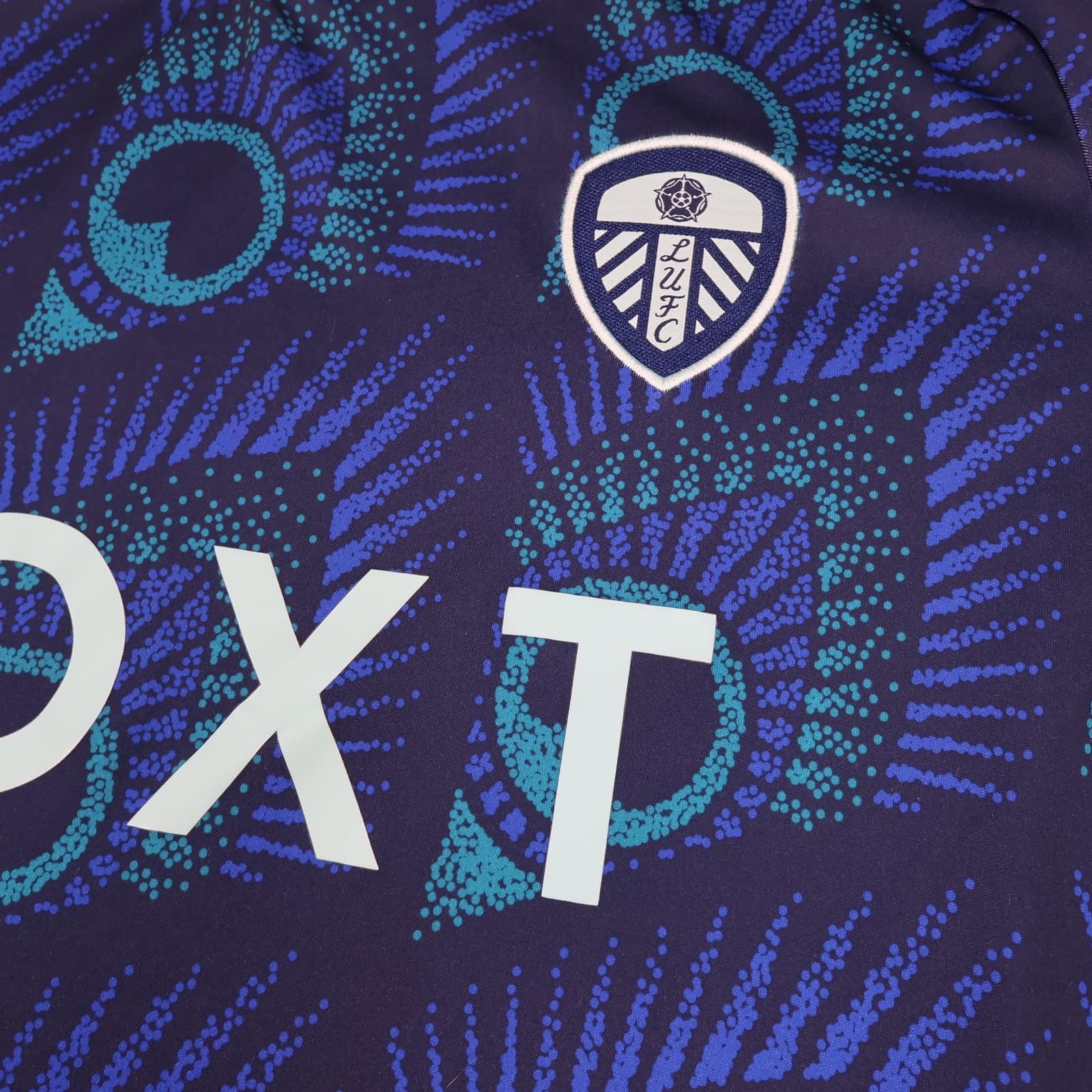 Leeds United Shirt Mens XL Blue Away Kit 2023 2024 Adidas Soccer Jersey photo 5