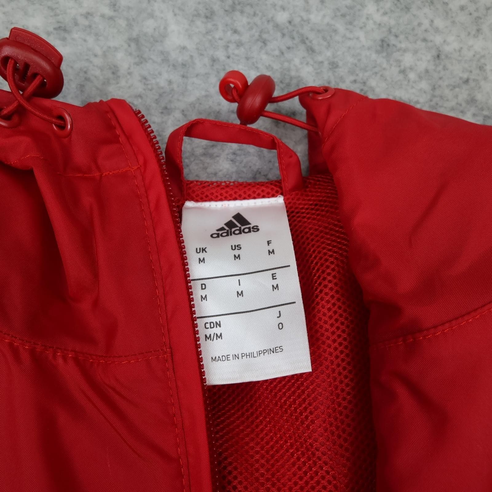 Bayern Munich Jacket Mens Medium Red 2017 2018 Adidas Rain Full Zip Top photo 5
