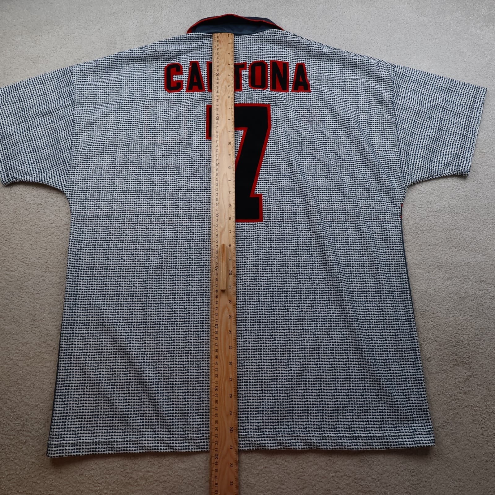 Vintage Manchester United Shirt Extra Large Grey Away 1995 1996 Jersey Cantona 7 photo 13
