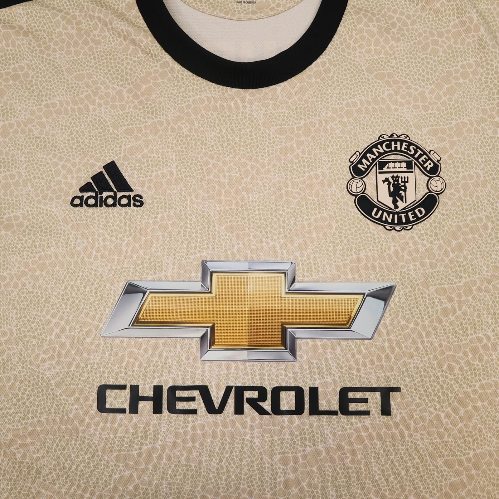 Manchester United Away Shirt Mens XL Beige 2019 2020 Football Adidas Rashford 10 photo 3