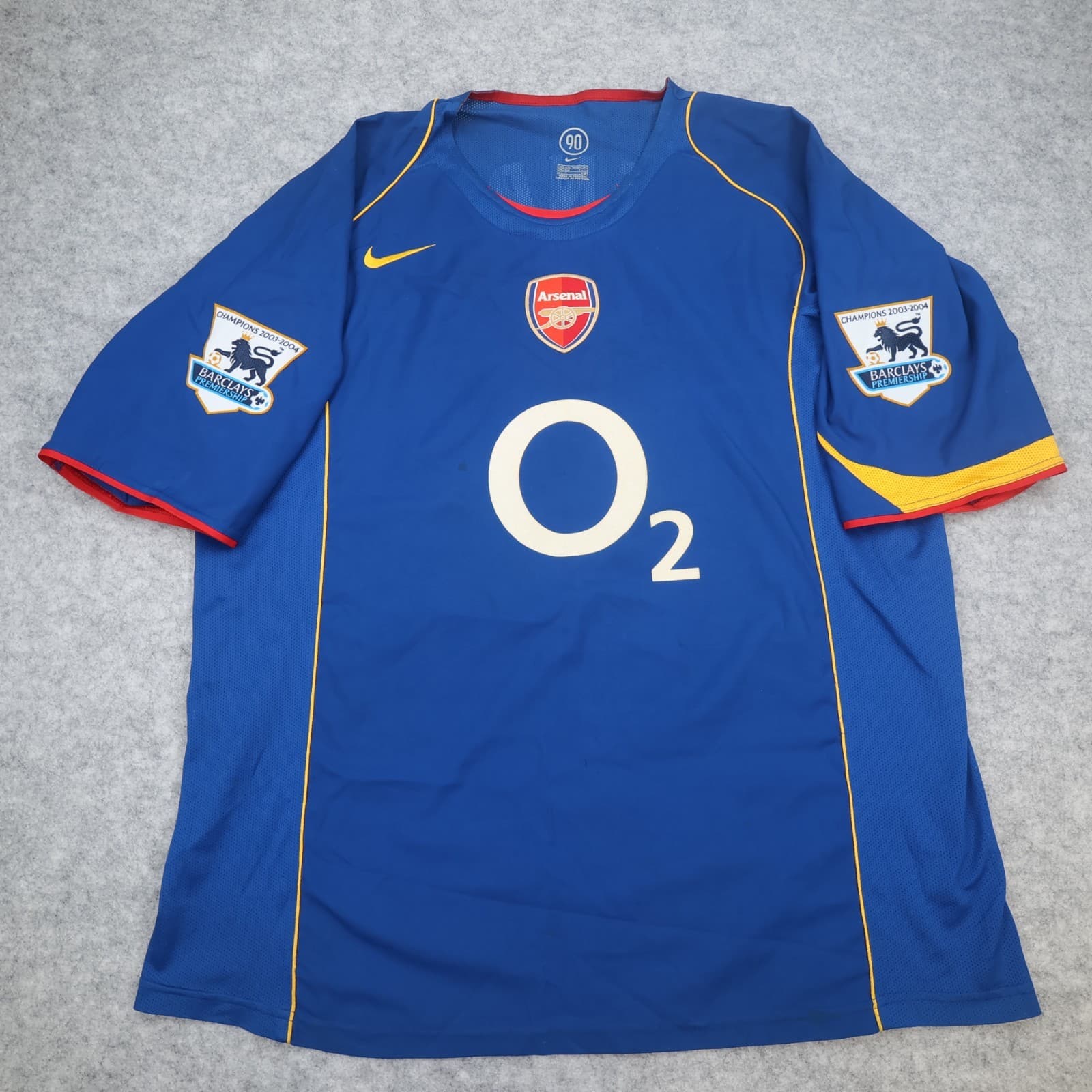 Vintage Arsenal Shirt 2XL Blue Away 2004 2006 Nike Soccer Jersey Thierry Henry photo 2