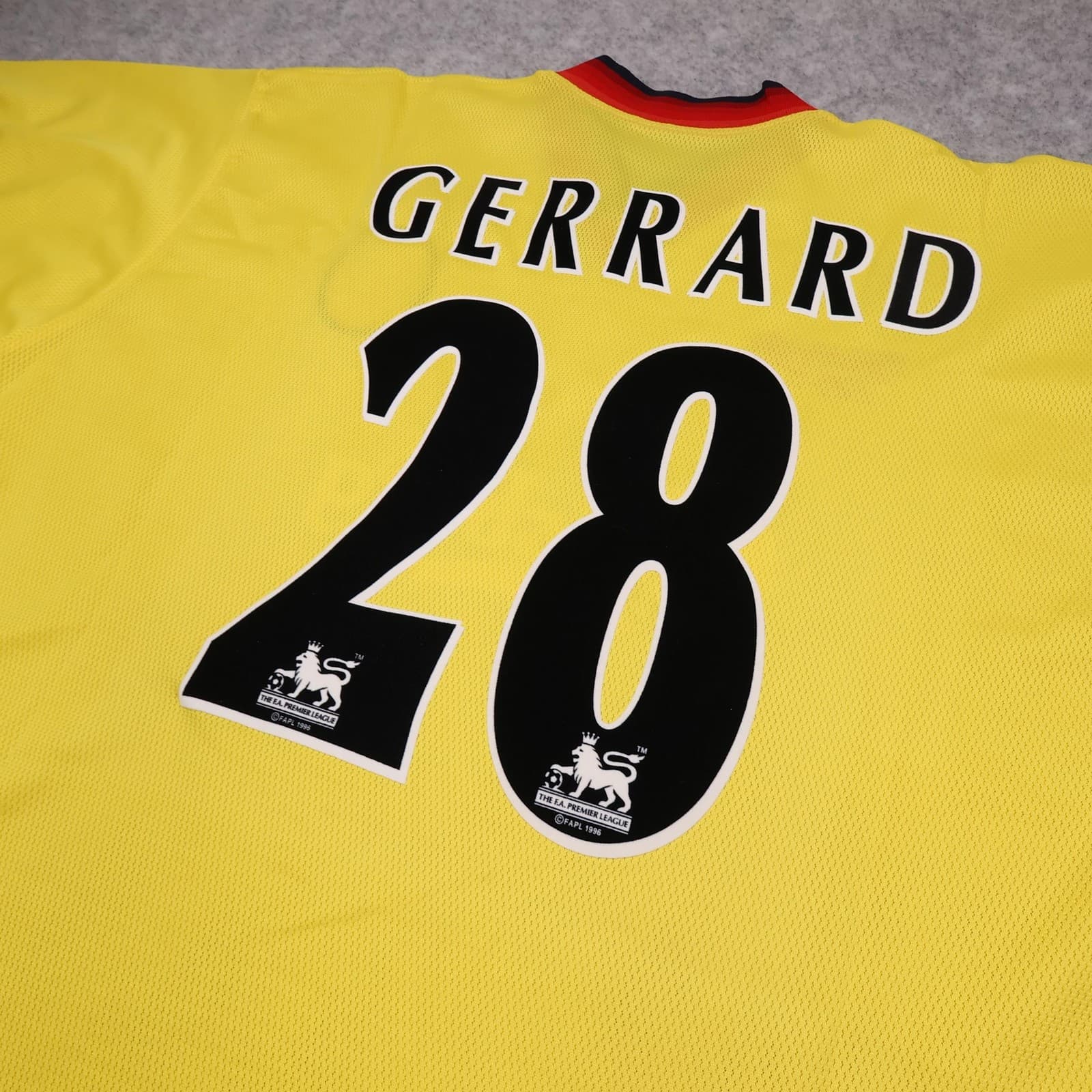 Vintage Liverpool Away Shirt Mens Large 1997 1999 Yellow Reebok Gerrard Jersey photo 9