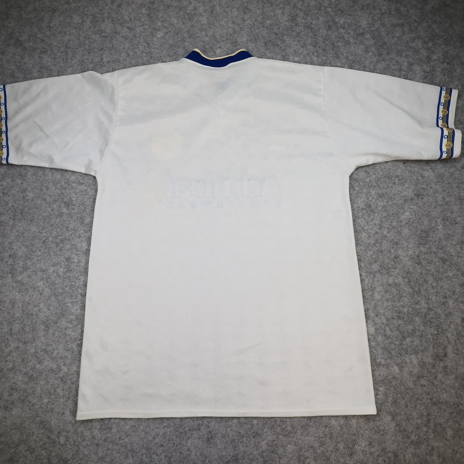 Vintage Leeds United Shirt Mens Large White Home Admiral 1992 1993 Soccer Jersey photo 2