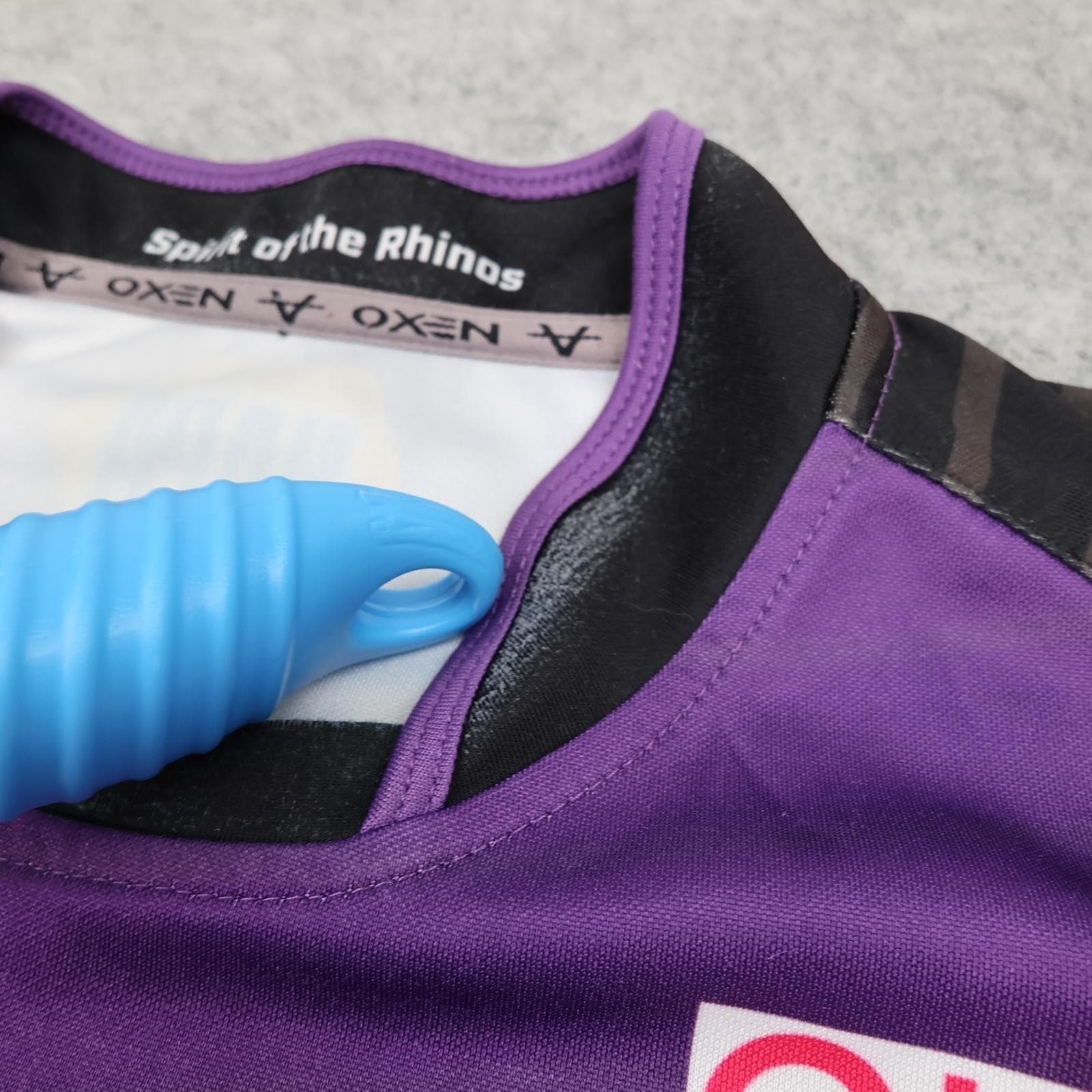 Leeds Rhinos Rugby Shirt Mens XL Purple Rugby League Oxen 2021 Away photo 5
