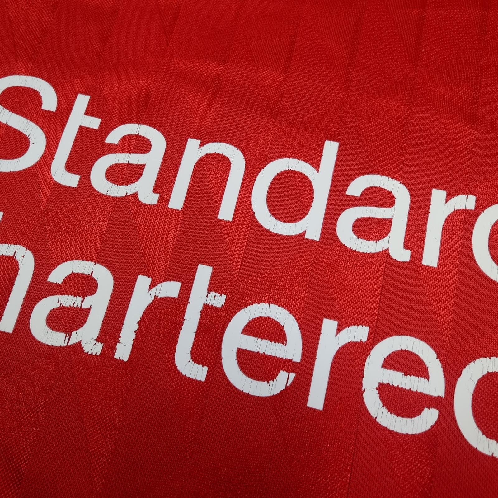 Liverpool Shirt Mens 2XL Red Home 2010 2012 Football Adidas Standard Chartered photo 9