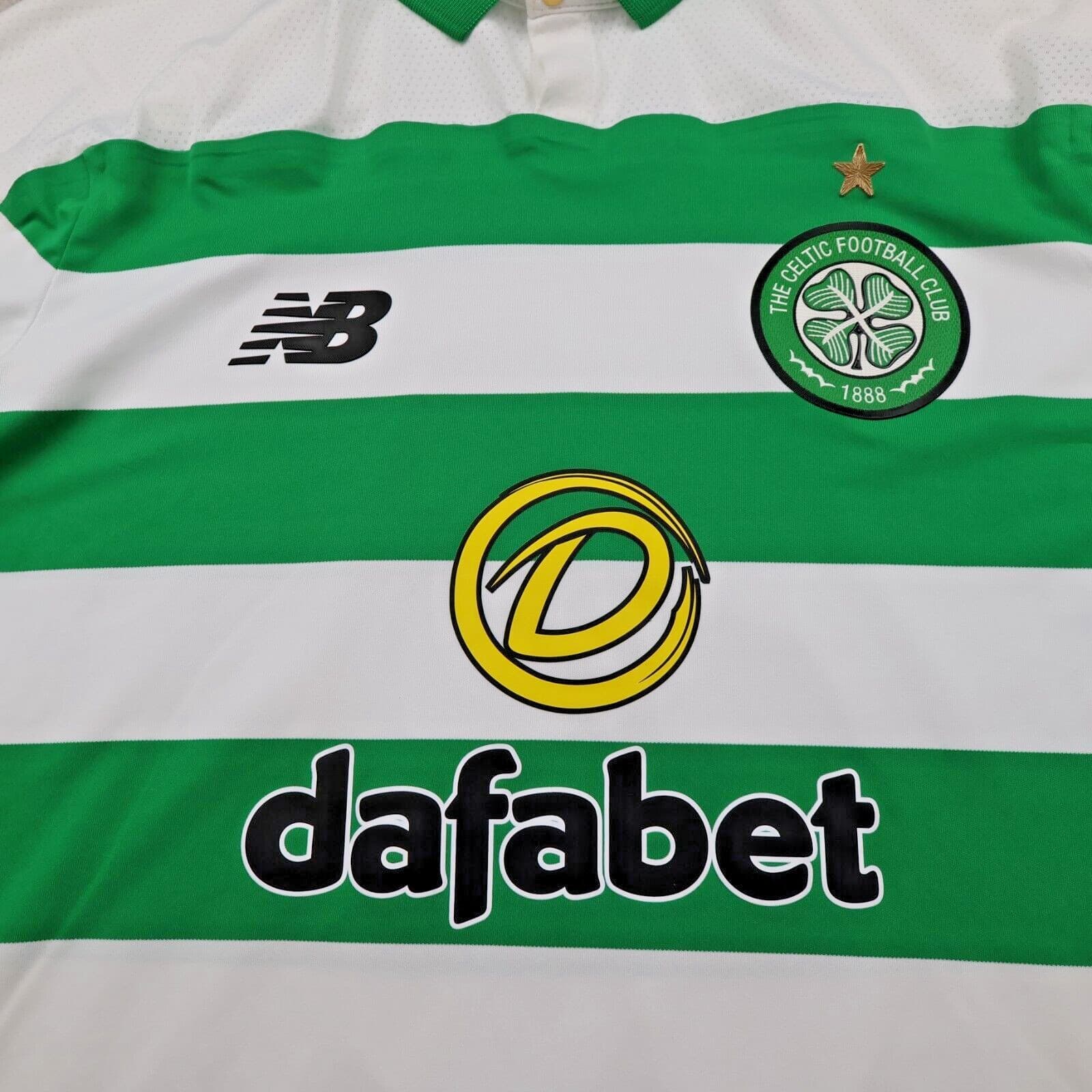 Celtic Football Shirt Large Green Home Kit 2018 2019 New Balance Soccer Jersey photo 3
