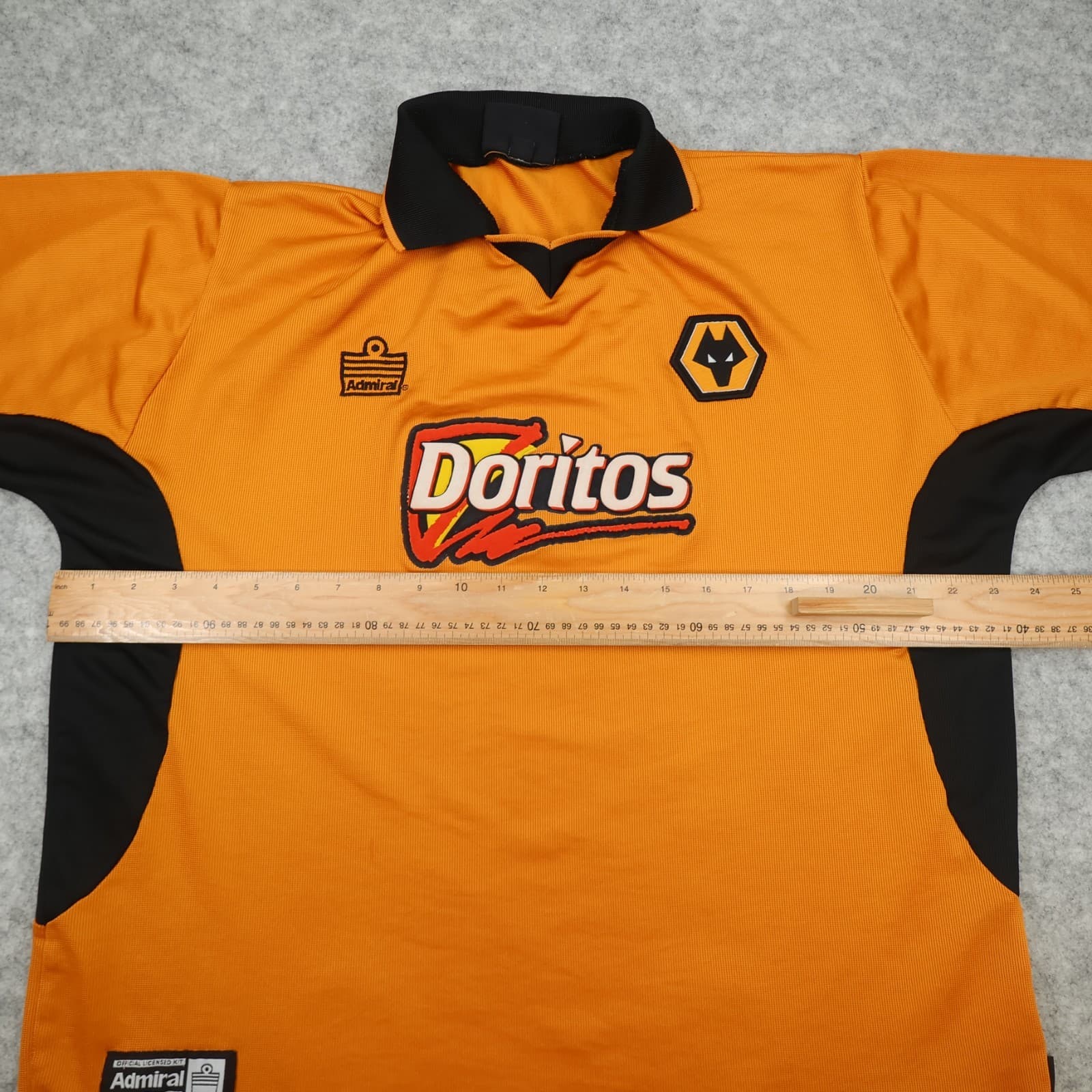 Vintage Wolves Football Shirt Large Orange Home Kit 2002 2004 Admiral Jersey photo 12