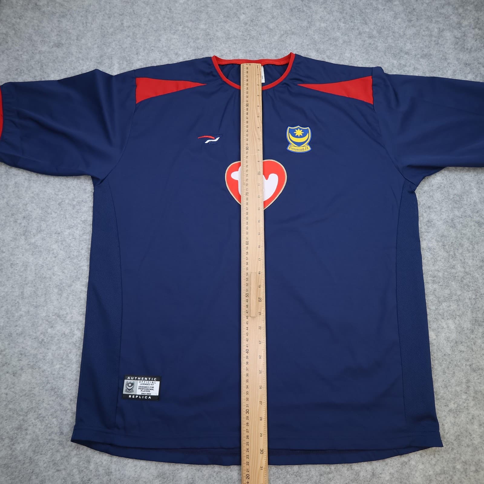 Vintage Portsmouth Shirt Mens XL Blue Away 2003 2004 Football Pompey Sport Ty photo 12