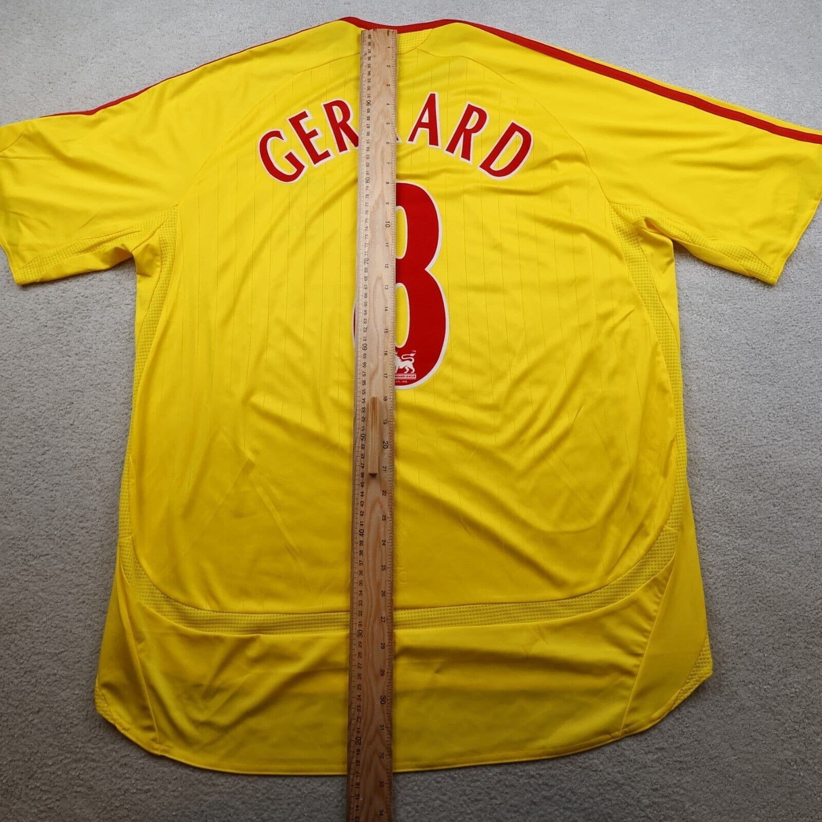 Liverpool Shirt Extra Large Yellow Away Kit 2006 2007 Adidas Jersey Gerrard photo 12