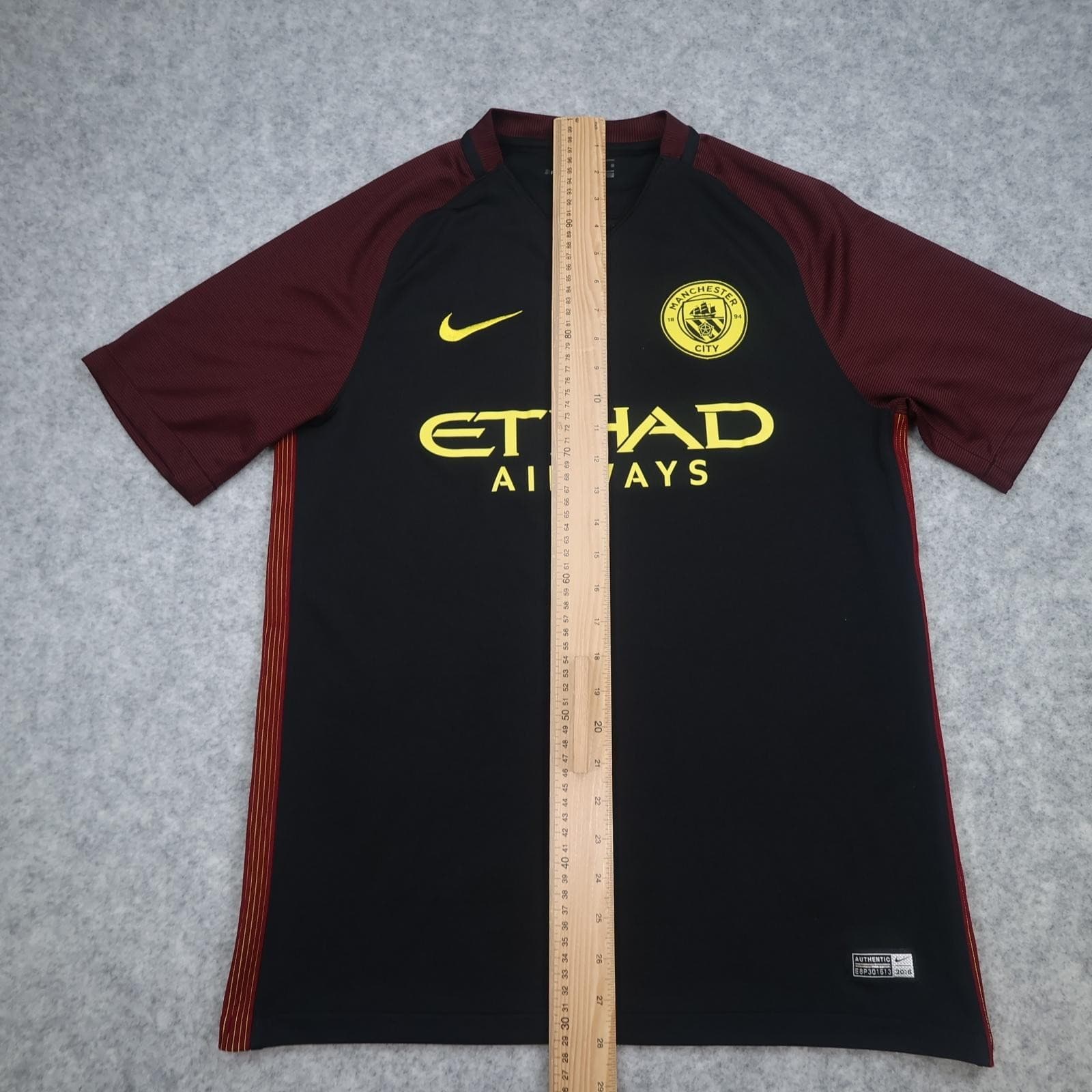 Manchester City Away Shirt Mens Medium Black 2016 2017 Football Nike Airways photo 12