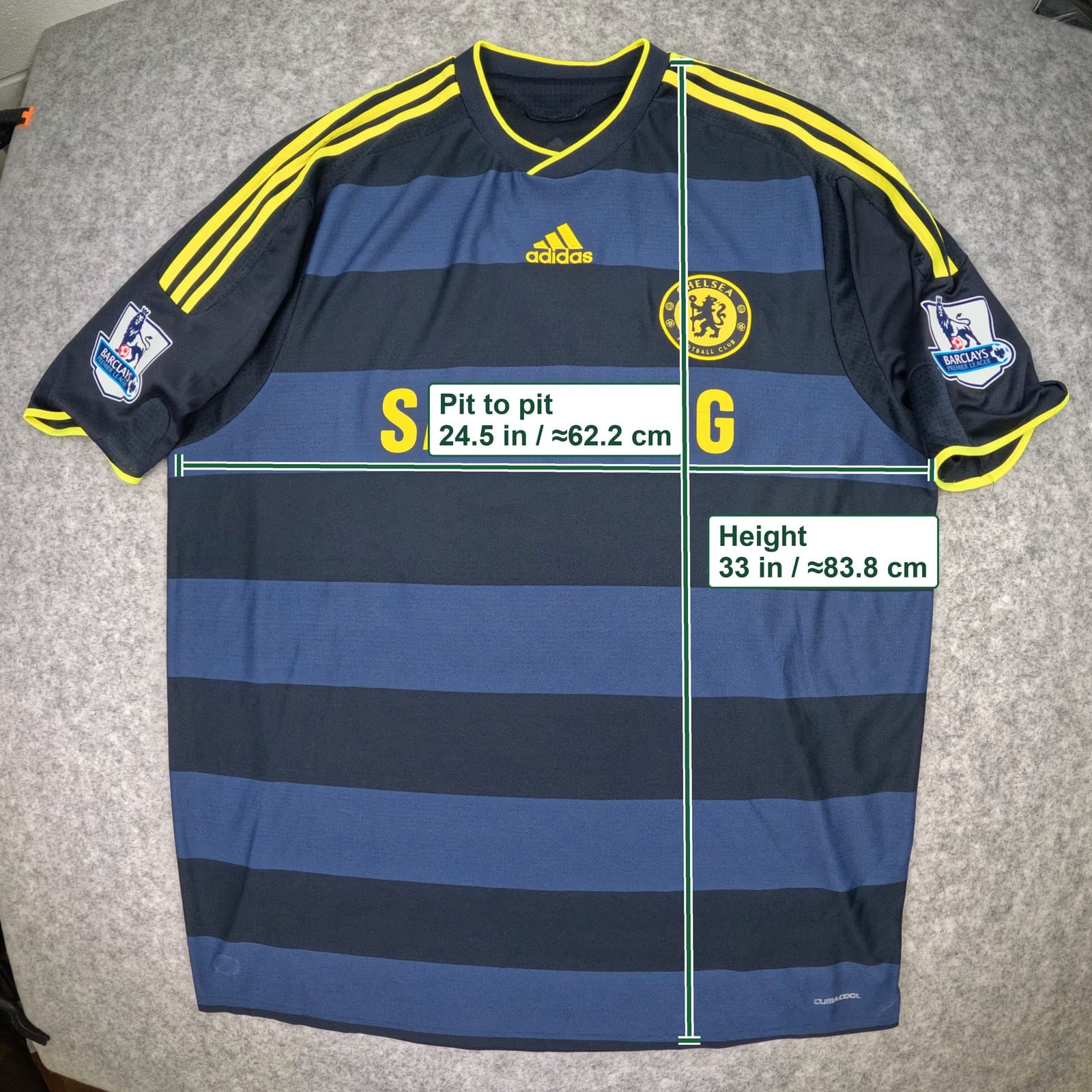 Chelsea Football Shirt 2XL Navy Blue Away 2009 10 adidas Terry 26 Soccer Jersey photo 3