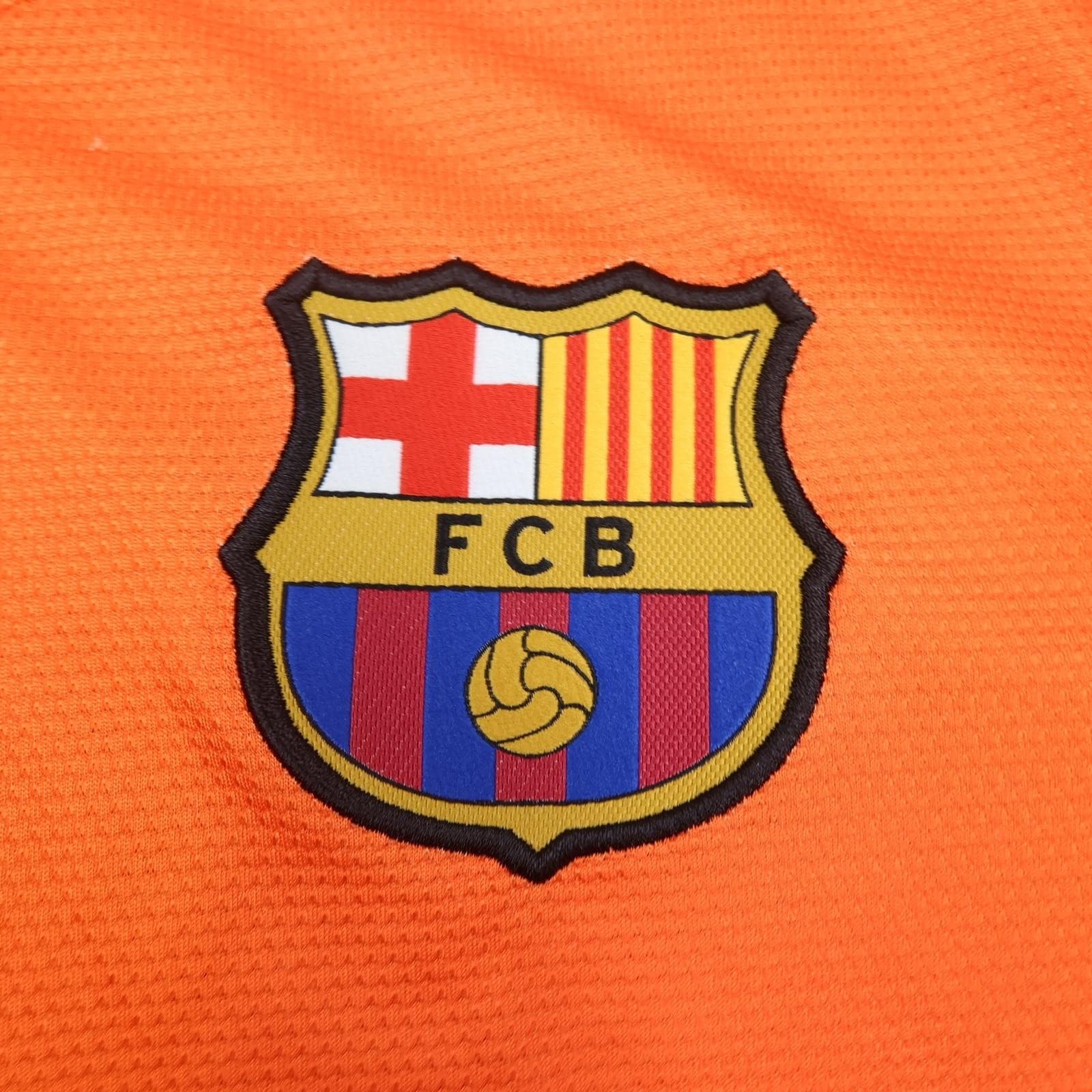 Barcelona Shirt Mens Small Orange Away 2012 2013 Football Nike Qatar Foundation photo 6