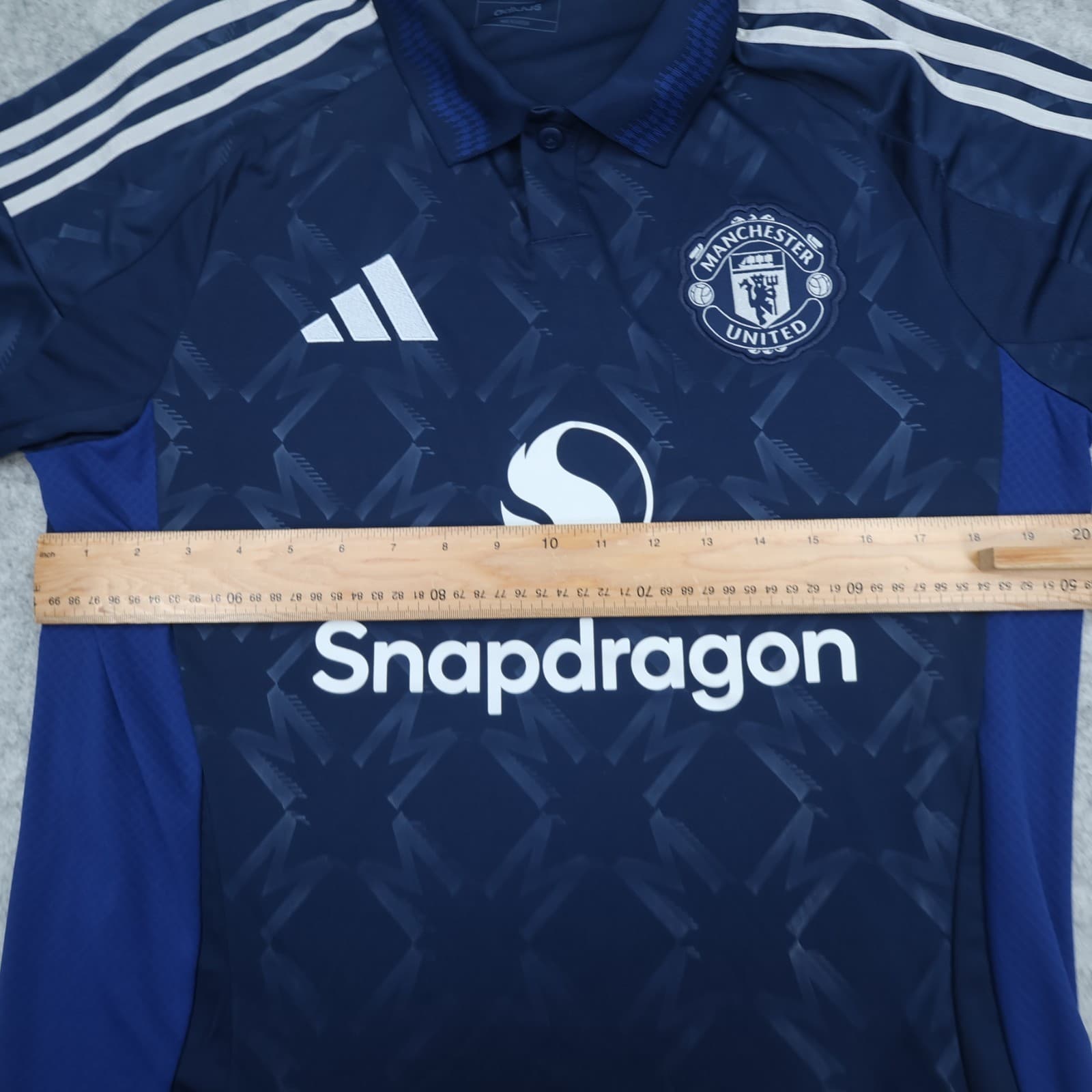 Manchester United Shirt Large Blue Away Kit 2024 2025 Adidas Soccer Jersey photo 12