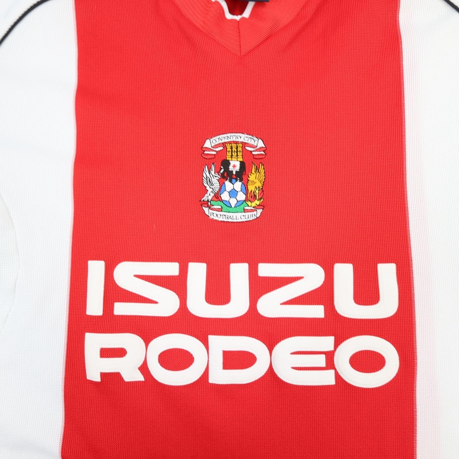Vintage Coventry City Shirt Mens Large Red Away 2003 2005 CCFC Isuzu Rodeo photo 3