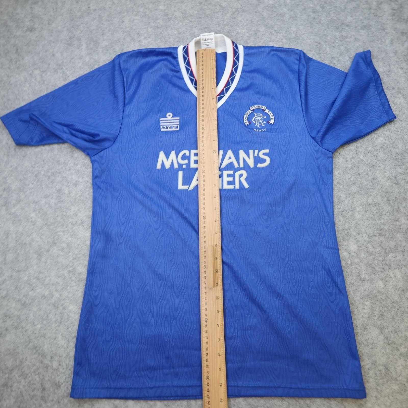 Vintage Rangers Shirt Mens Medium Blue Home 1990 1992 Admiral McEwan's Lager photo 11