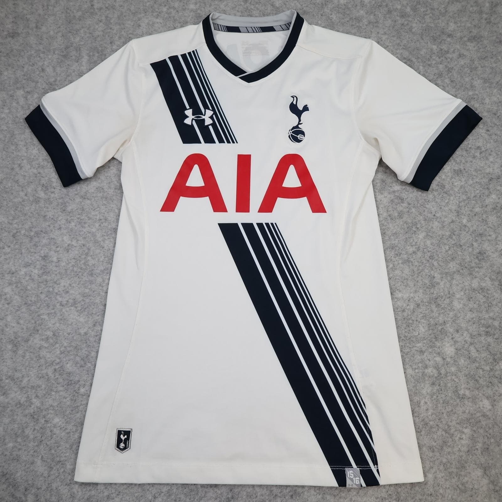 Tottenham Hotspur Shirt Mens Small White Home 2015 2016 EPL Under Armour Son 7 photo 2