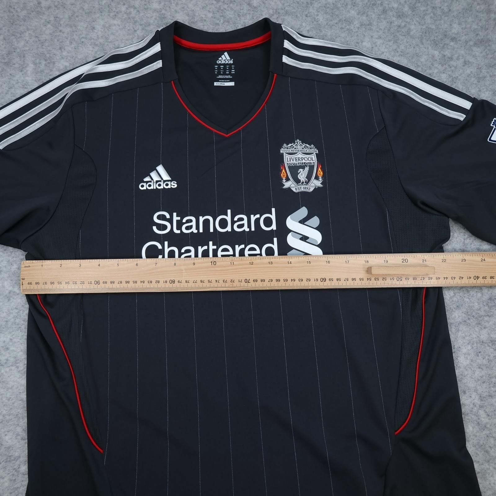 Liverpool Shirt Mens XL Black Away Kit 2011 2012 EPL Football Adidas Kuyt 18 photo 13