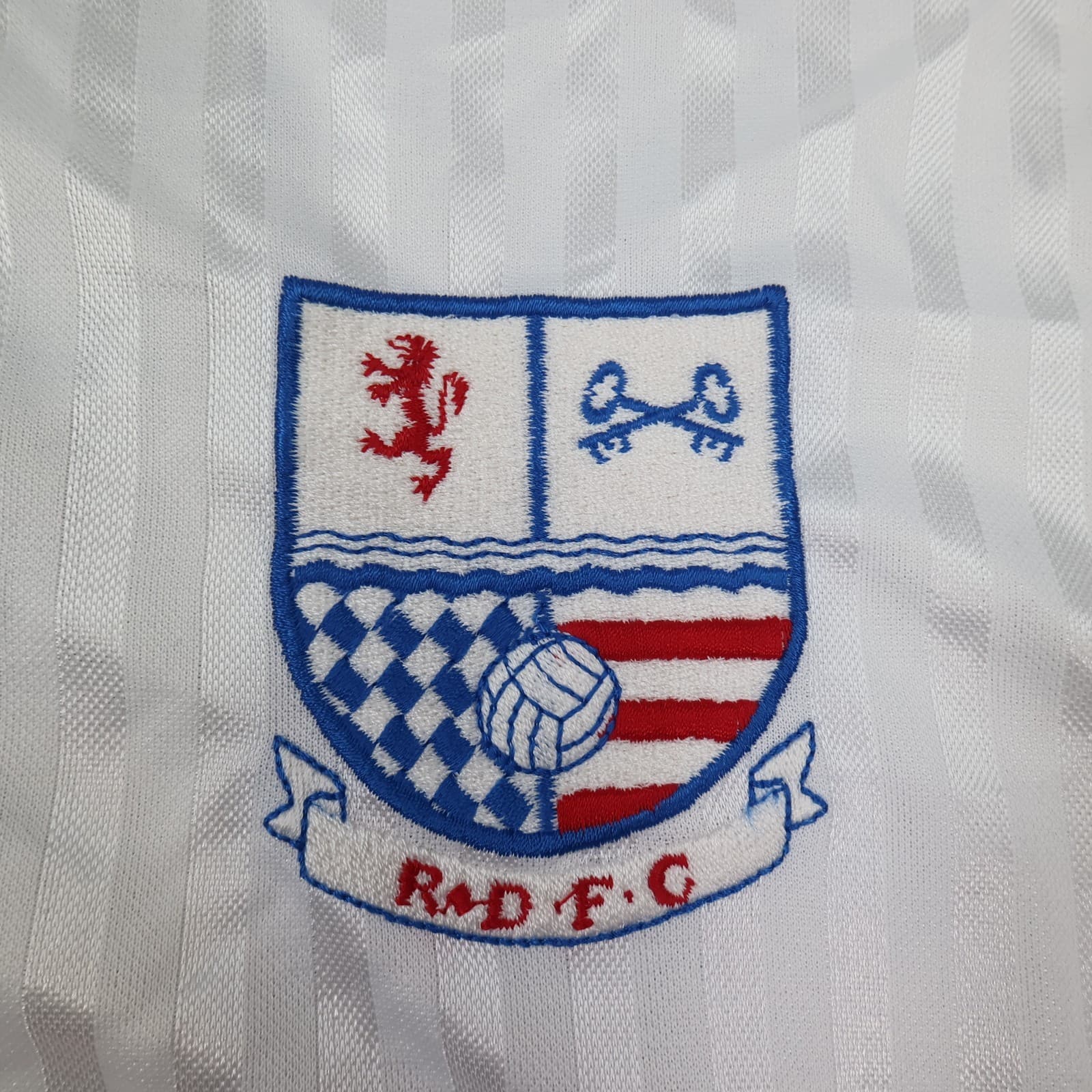 Vintage Rushden and Diamonds Home Shirt White Red Large 1997 1998 Soccer Jersey photo 4