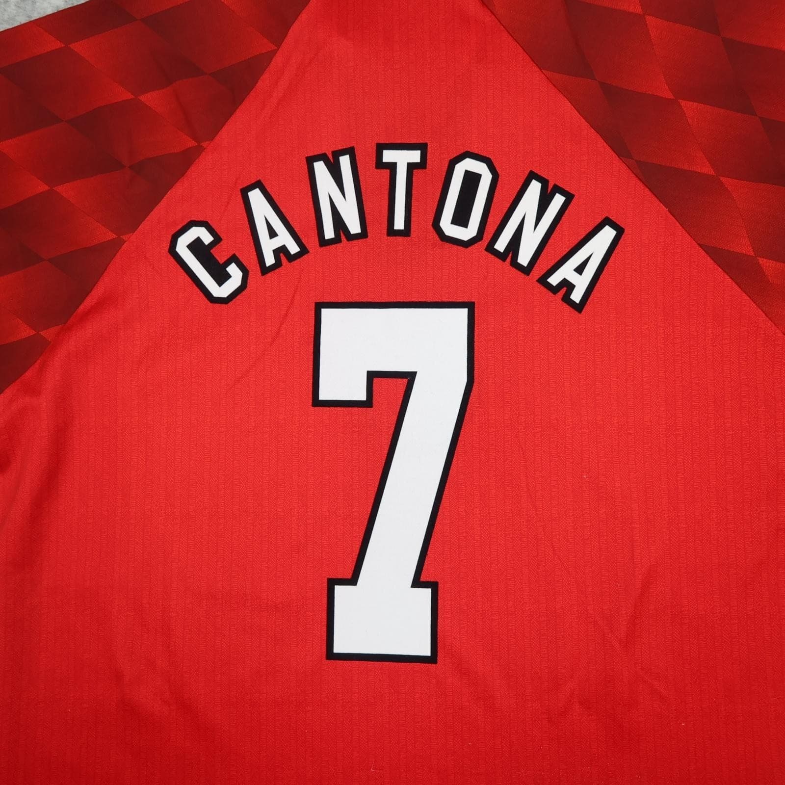 Vintage Manchester United Shirt Mens XL Red Home Umbro Cantona 7 Sharp 1997 90s photo 13