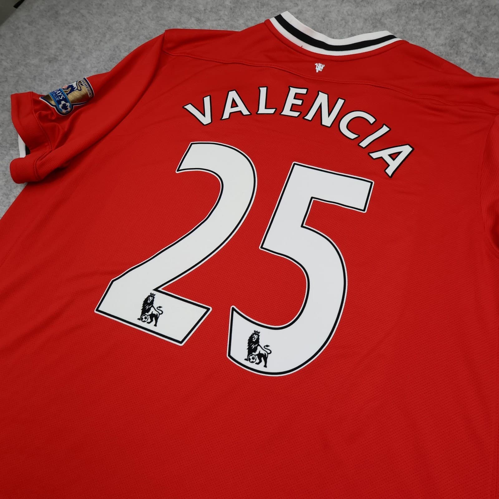 Manchester United Shirt Mens 2XL Red Home 2011 2012 EPL Nike Valencia 25 Jersey photo 10
