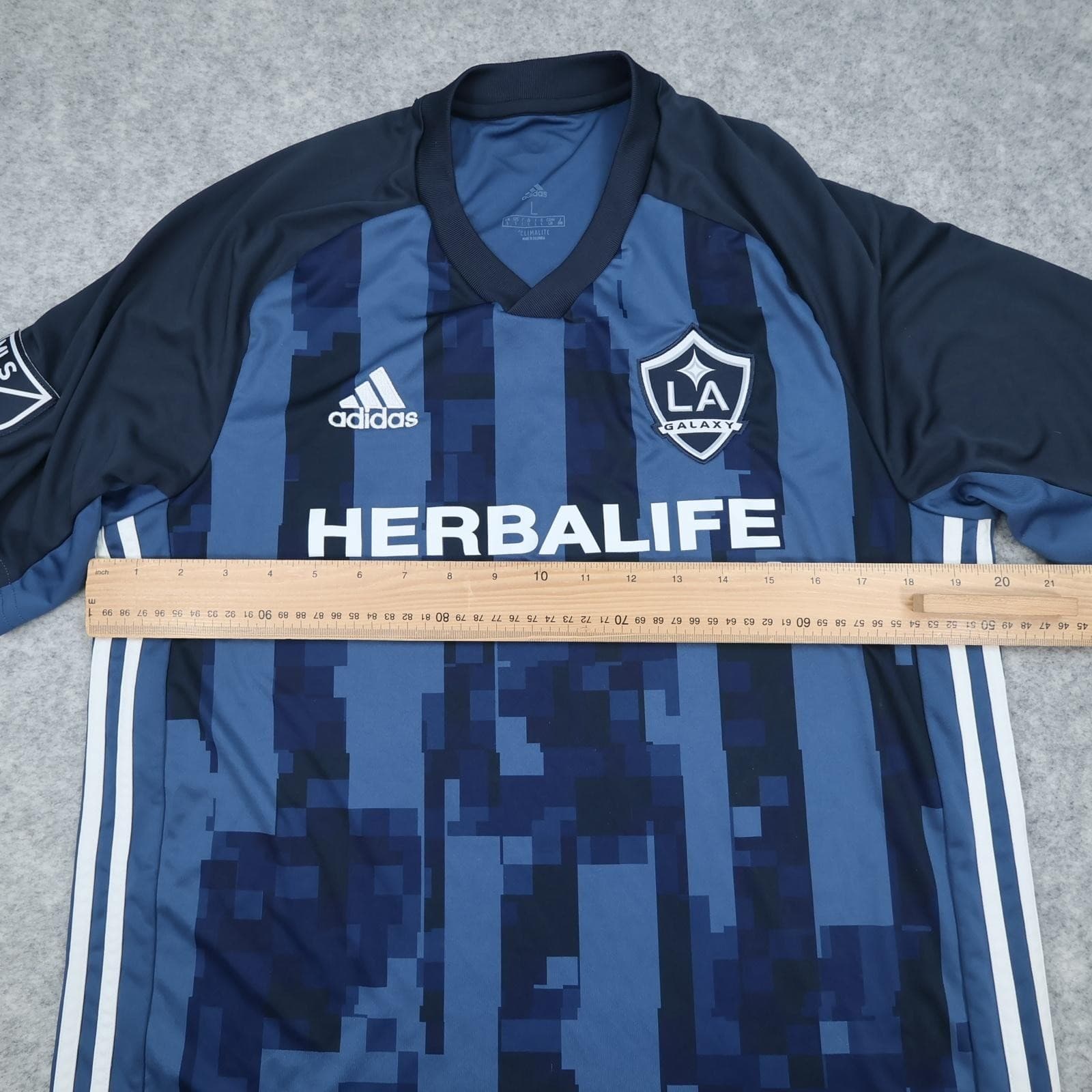 LA Galaxy Shirt Mens Large Blue Away 2019 2020 MLS Football Adidas Herbalife photo 10