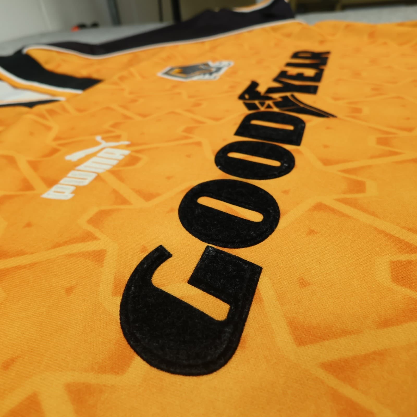 Vintage Wolves Football Shirt Large Orange Home Kit 1996 1998 Puma Jersey photo 8