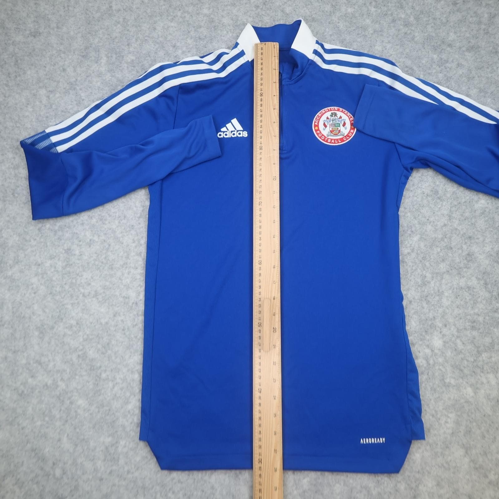 Accrington Stanley Training Top Mens Small Blue EFL Football Adidas AEROREADY photo 11