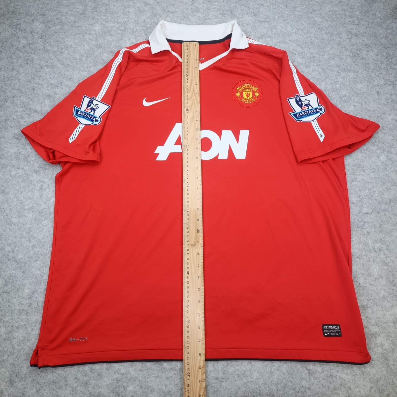 Manchester United Shirt 3XL Red Home Kit 2010 2011 AON Nike Jersey Berbatov 9 photo 13