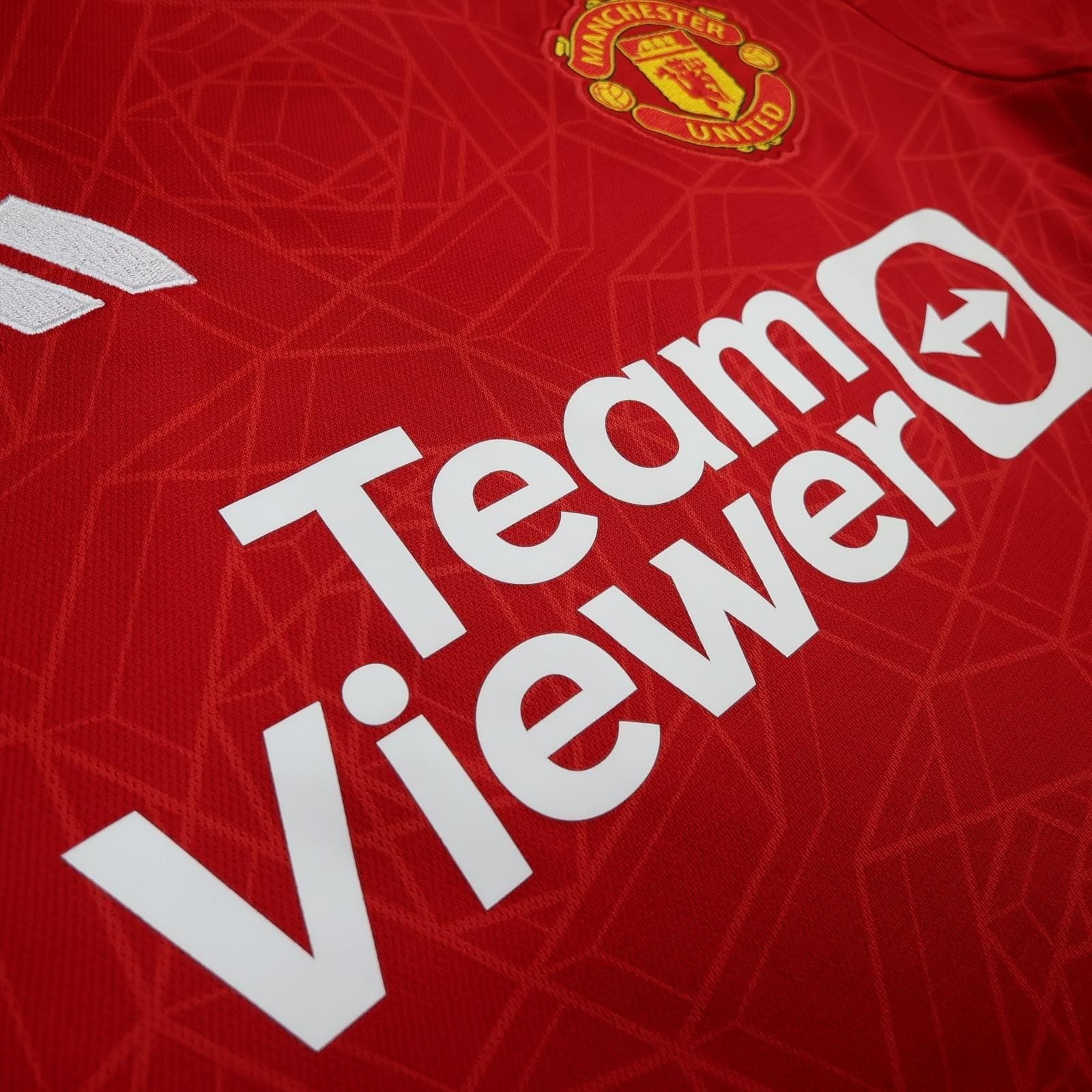 Manchester United Shirt Mens Small Red Home 2023 2024 Football Adidas TeamViewer photo 6