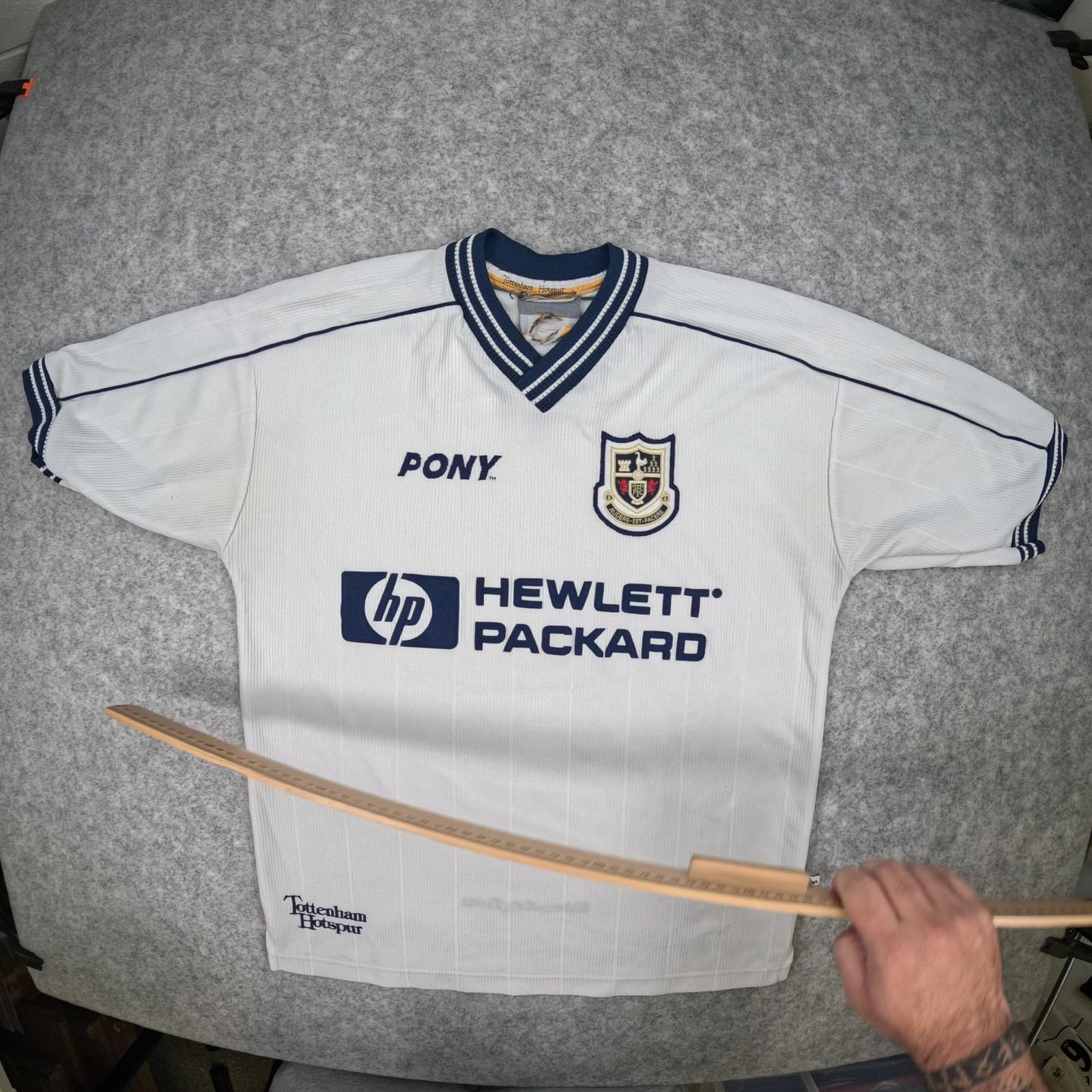 Tottenham Hotspur Football Shirt Small 1997 1999 White Home Pony Soccer Jersey photo 4