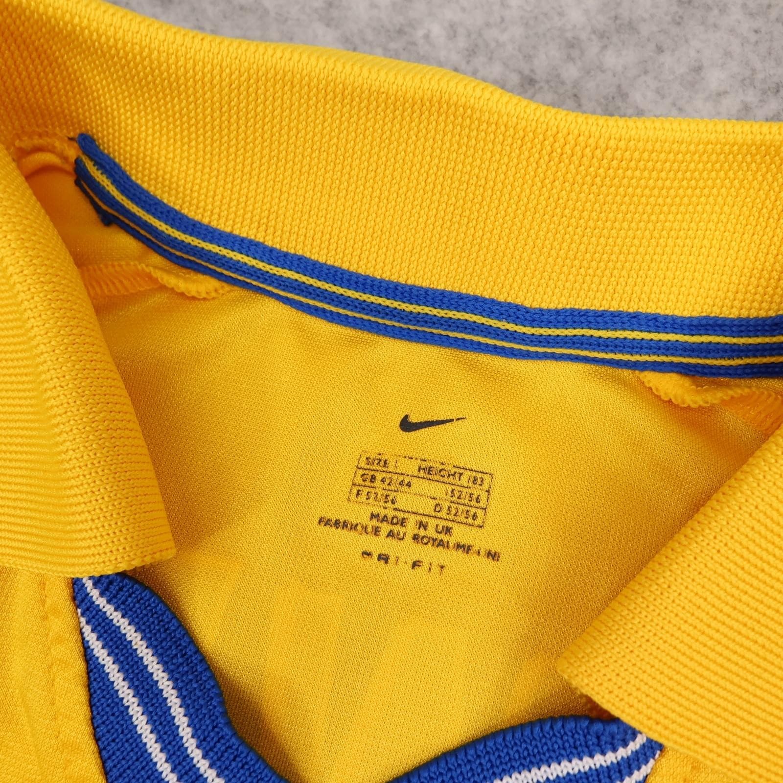 Leeds United Away Shirt Mens Large Yellow 2000 2002 Nike Strongbow Kewell Jersey photo 6