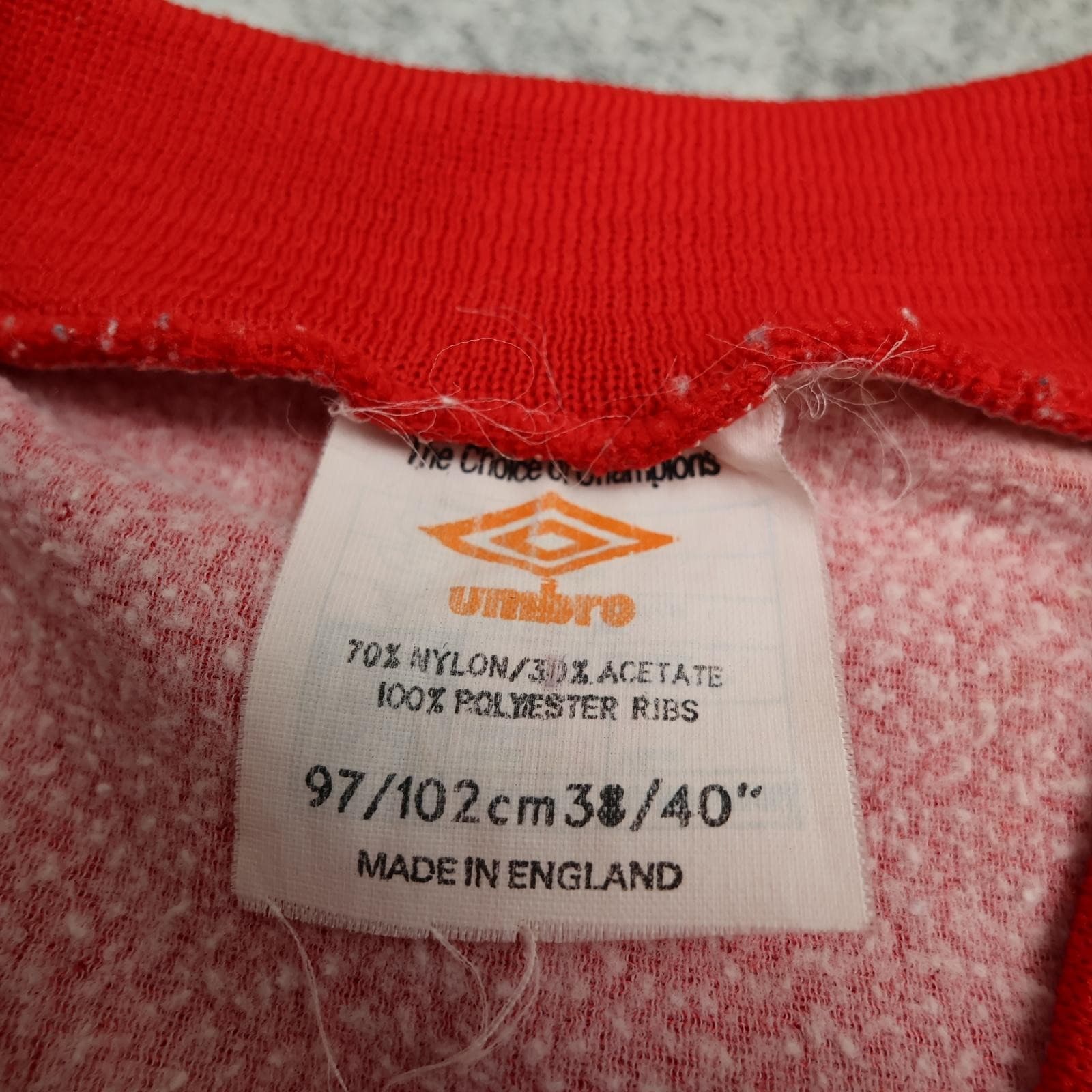 Vintage England Away Shirt Mens Medium Red 1984 1987 Umbro Made In England photo 6