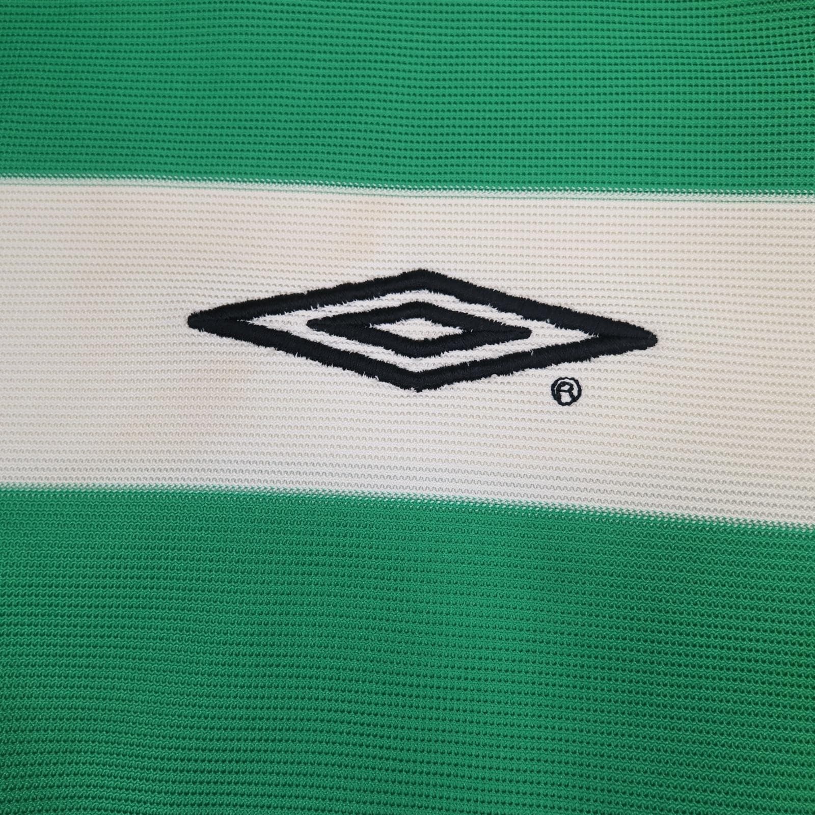 Vintage Celtic Shirt Mens Large Green White Home Football Umbro 2001 2003 Ntl: photo 6