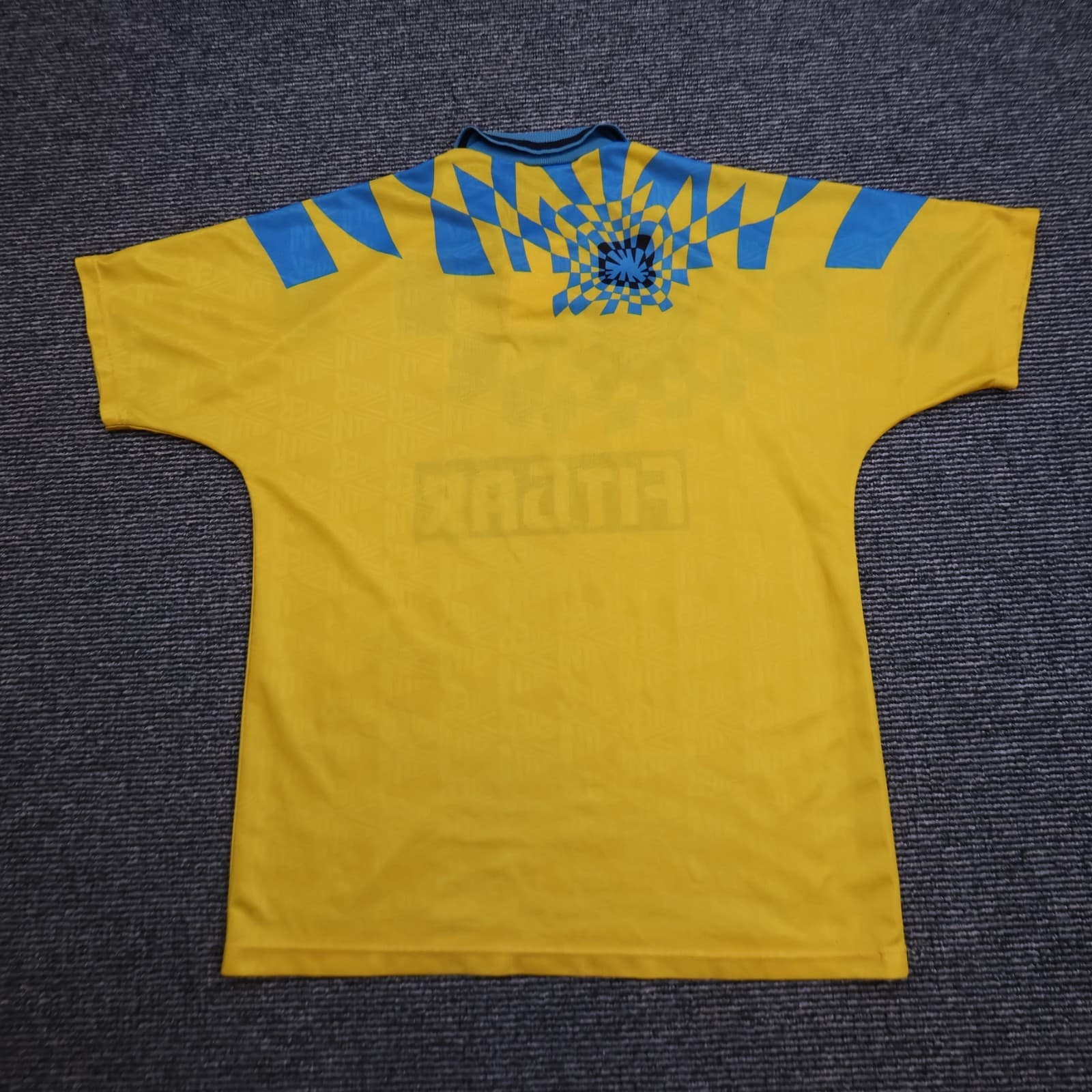 Vintage Inter Milan Shirt Yellow Third Umbro Football Soccer Jersey 1991 1992 photo 2