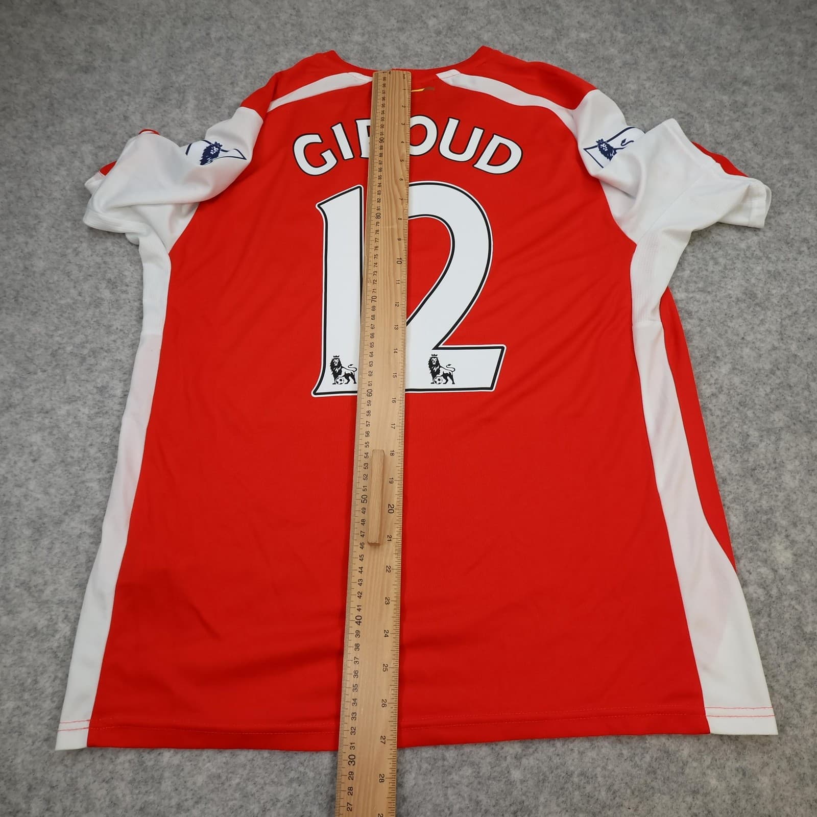 Arsenal Shirt Mens Large Red Home 2014 2015 Football Puma Giroud 12 Jersey photo 12