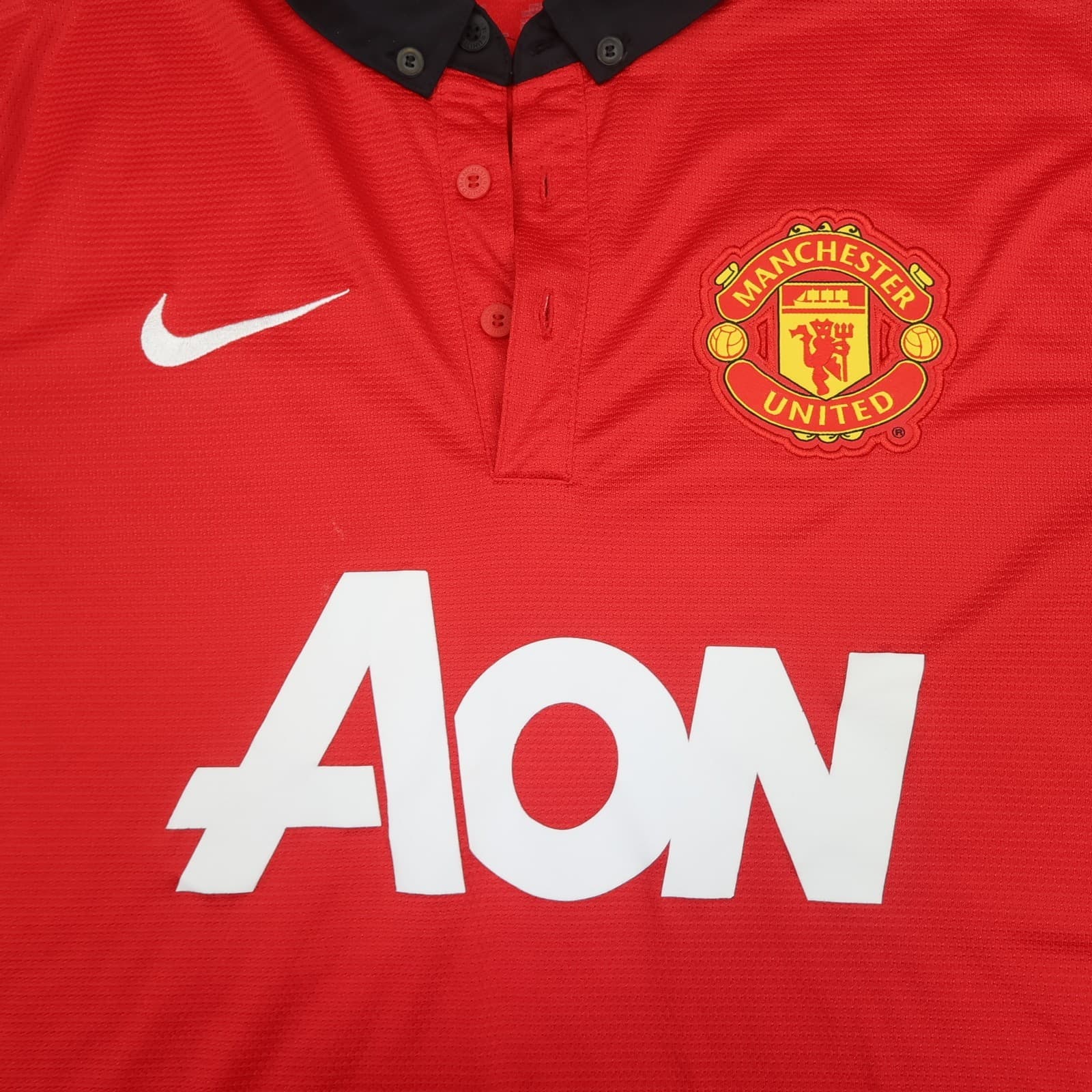 Manchester United Shirt Small Red Home Kit 2013 2014 Nike Soccer Jersey photo 3
