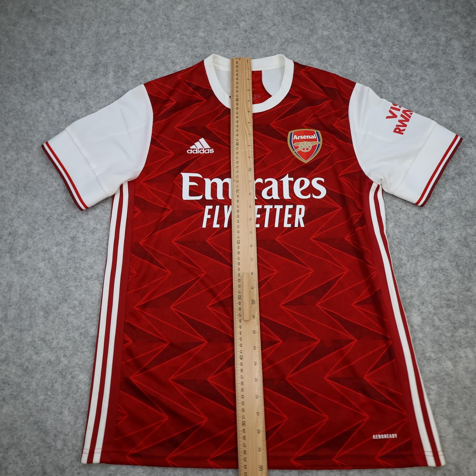 Arsenal Shirt Mens Large Red Home 2020 2021 EPL Football Adidas Emirates Saka 7 photo 19