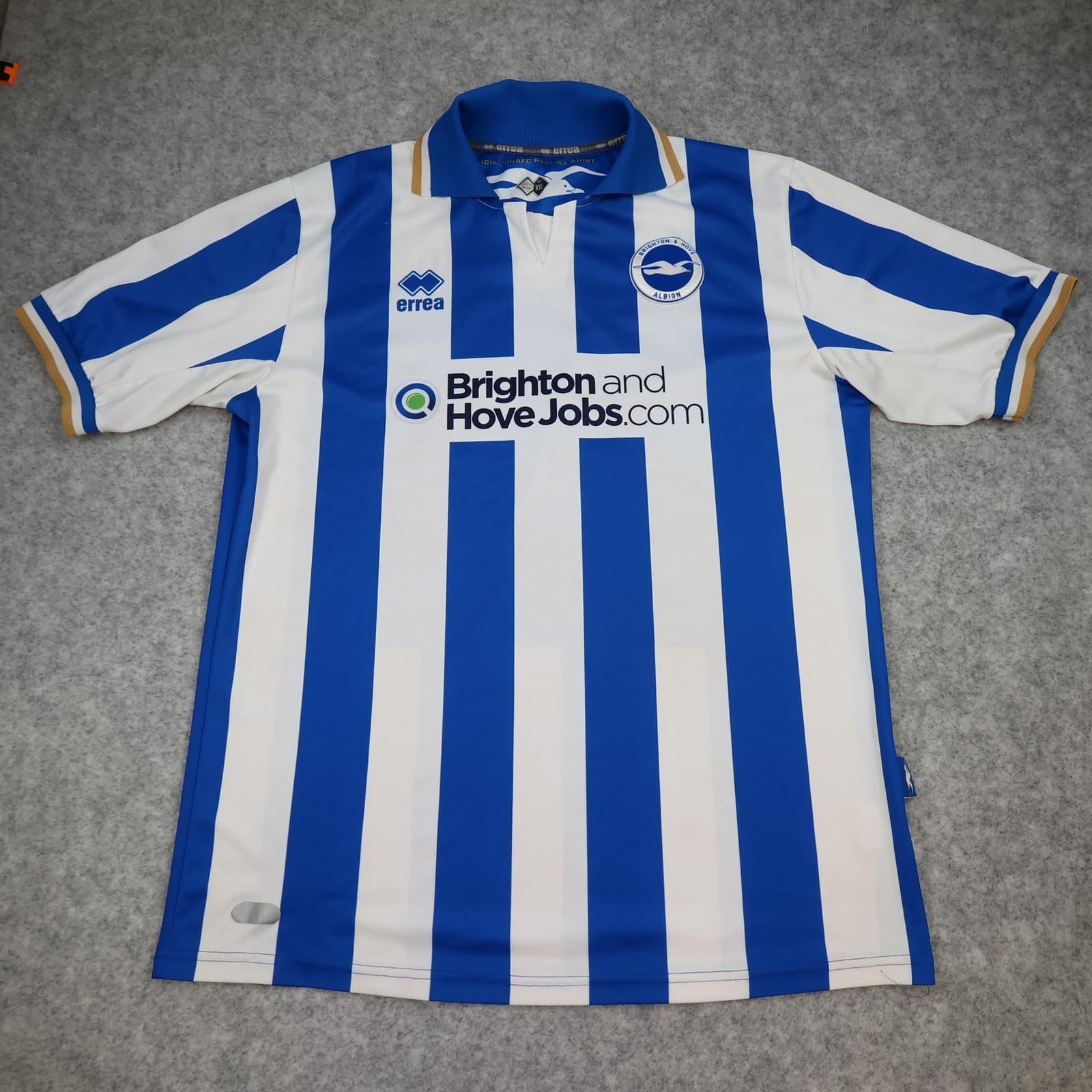 Brighton & Hove Albion Shirt Mens 2XL Blue Home 2011 2013 Football Errea Jersey