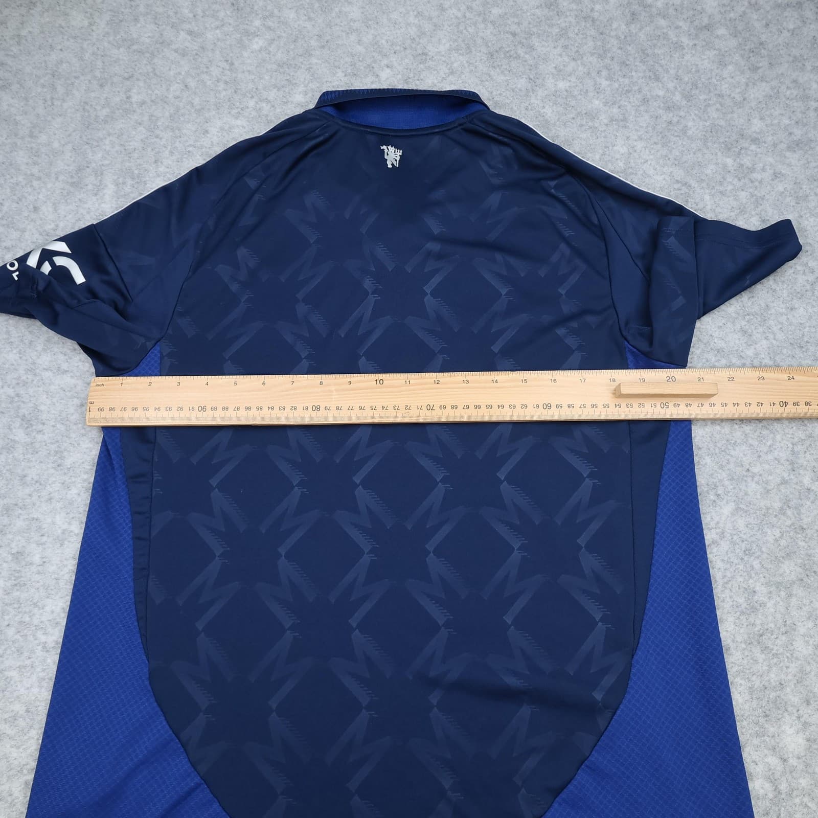 Manchester United Away Shirt Mens Large Blue Adidas Soccer Jersey 2024 2025 photo 7