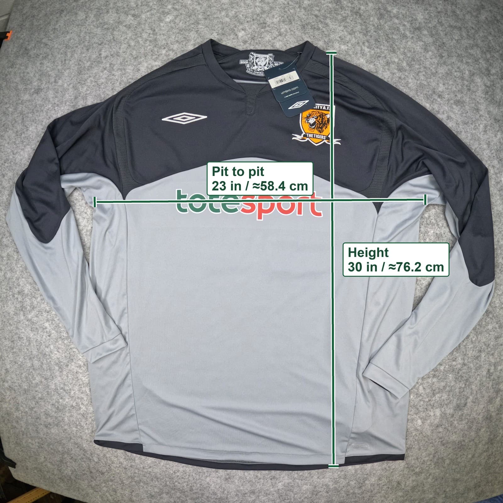 Hull City Football Shirt Goalkeeper Extra Large Grey Umbro 25 2009 2010 Jersey photo 5