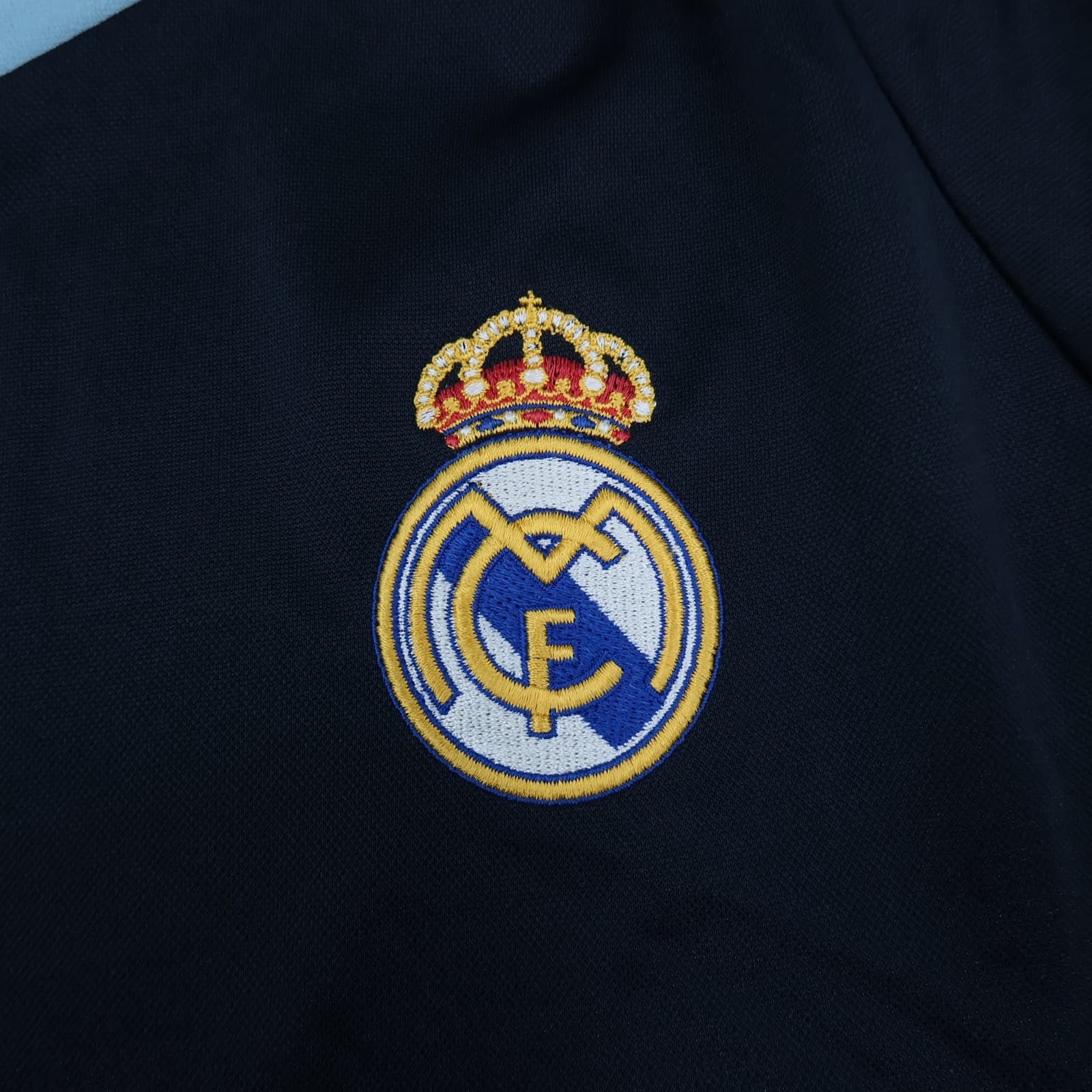 Vintage Real Madrid Shirt Large Blue Away Kit 2002 2003 Adidas Football Jersey photo 5