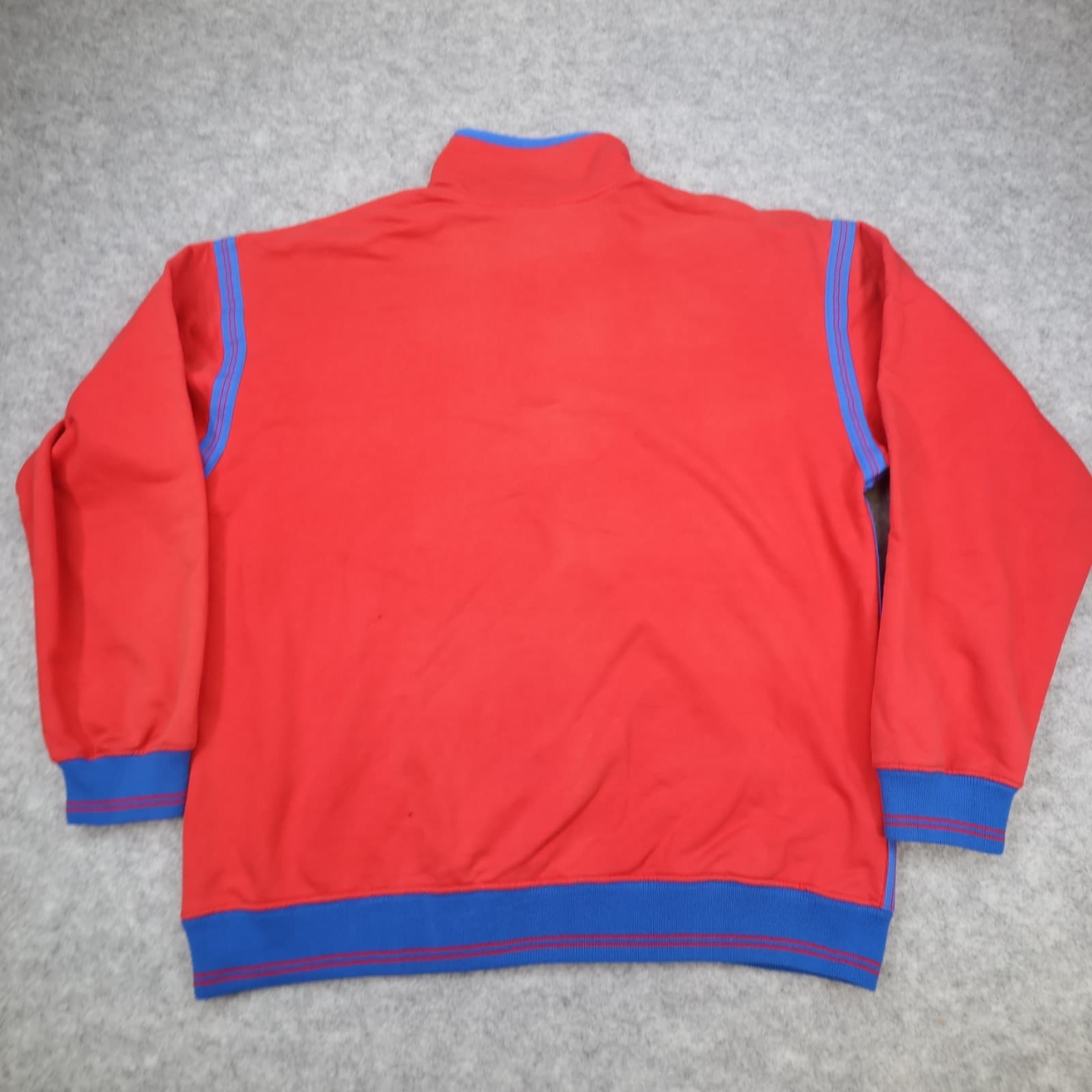 Vintage South Korea Jumper Large Nike Red Drill Top Pullover 1998 2000 1/4 Zip photo 2